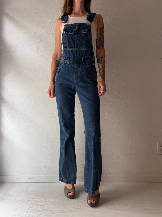 Vintage 'Silver' Denim Flare Overalls / Small