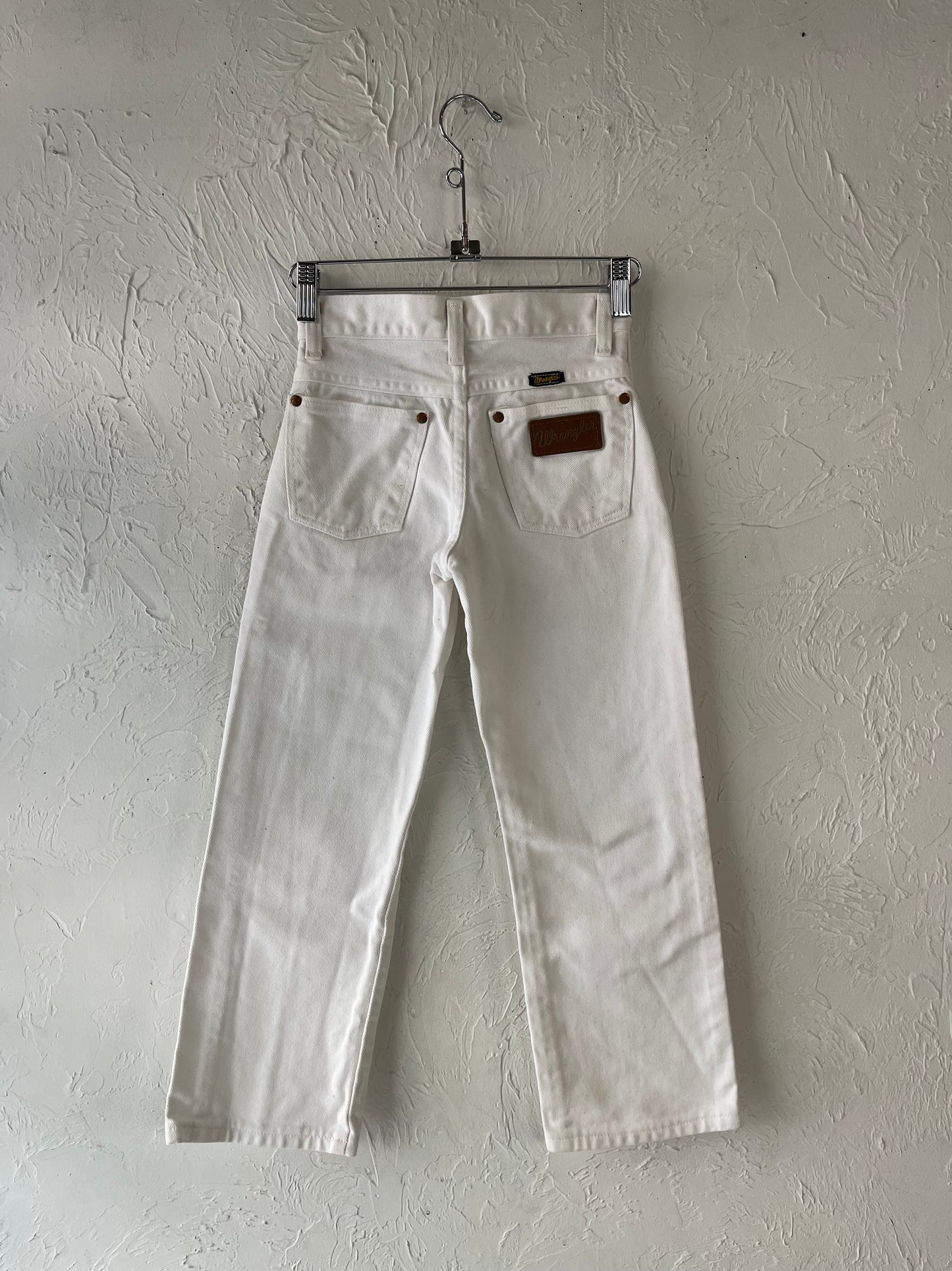 Y2k 'Wrangler' White Denim Kids Jeans / 9