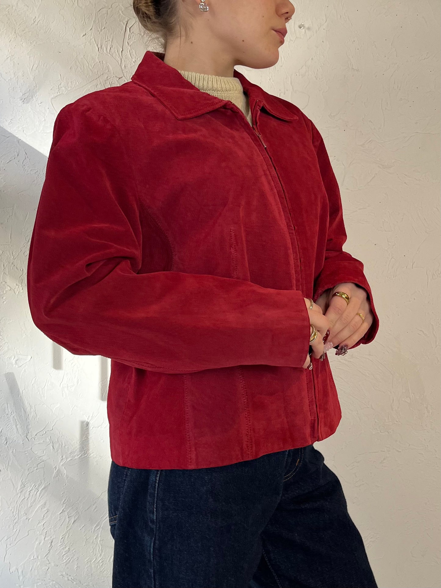 Y2K ‘Coldwater’ Creek Red Suede Jacket / Large