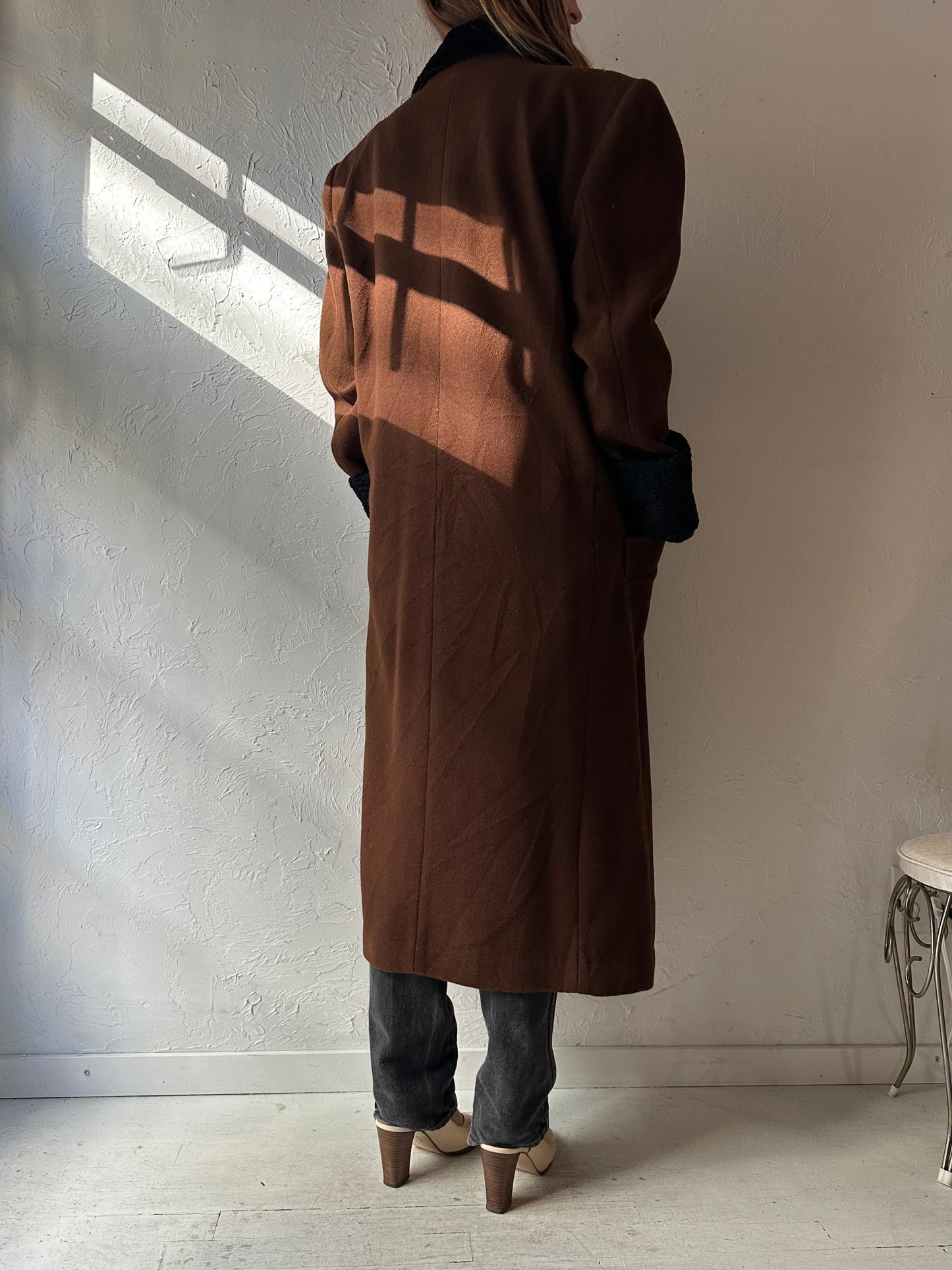 90s ‘Fitz Wright’ Brown Coat / Medium