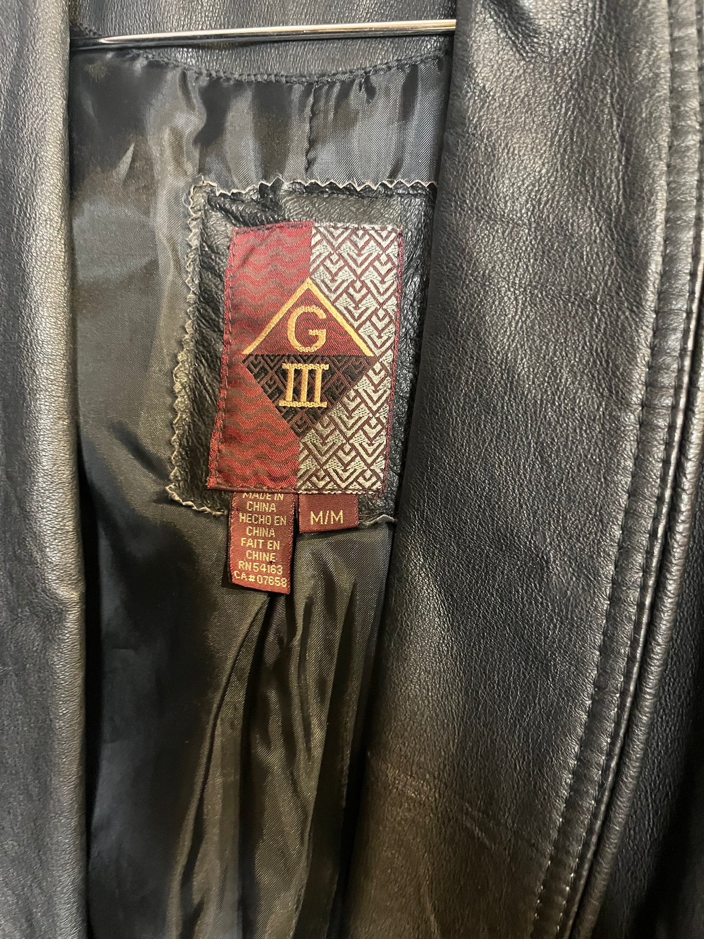 90s ‘G 3’ Leather Coat / Medium