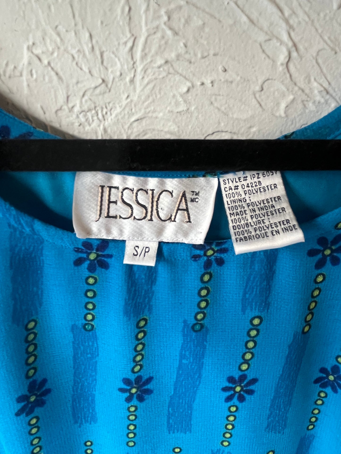 90s 'Jessica' Blue Sleeveless Mini Dress / Small