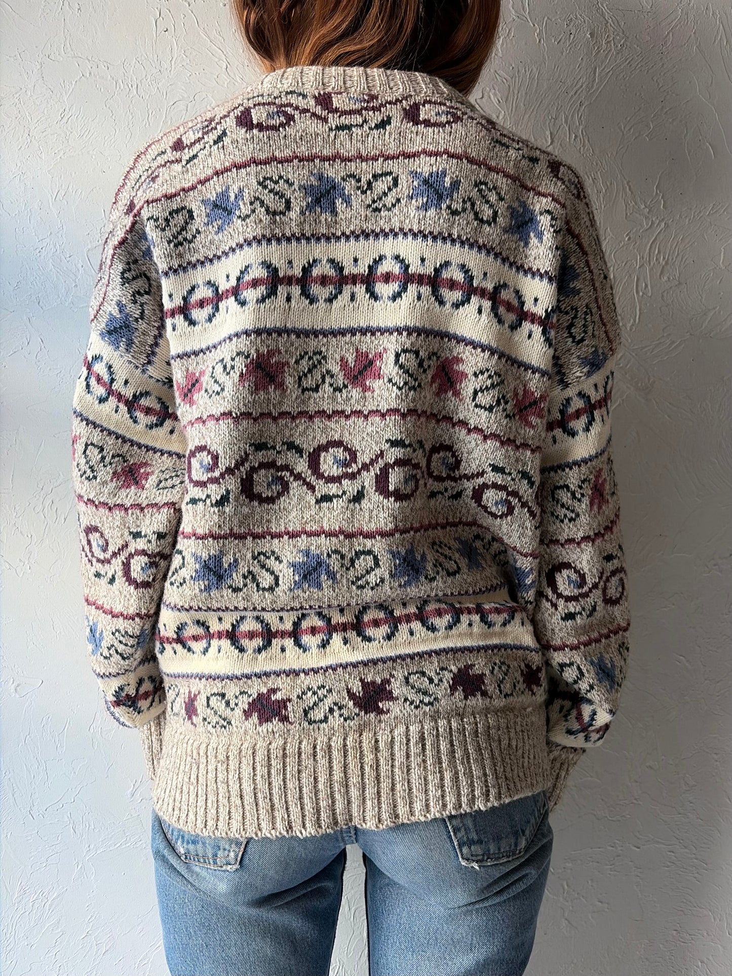 90s 'Northern Reflections' Oversized Sweater / Large