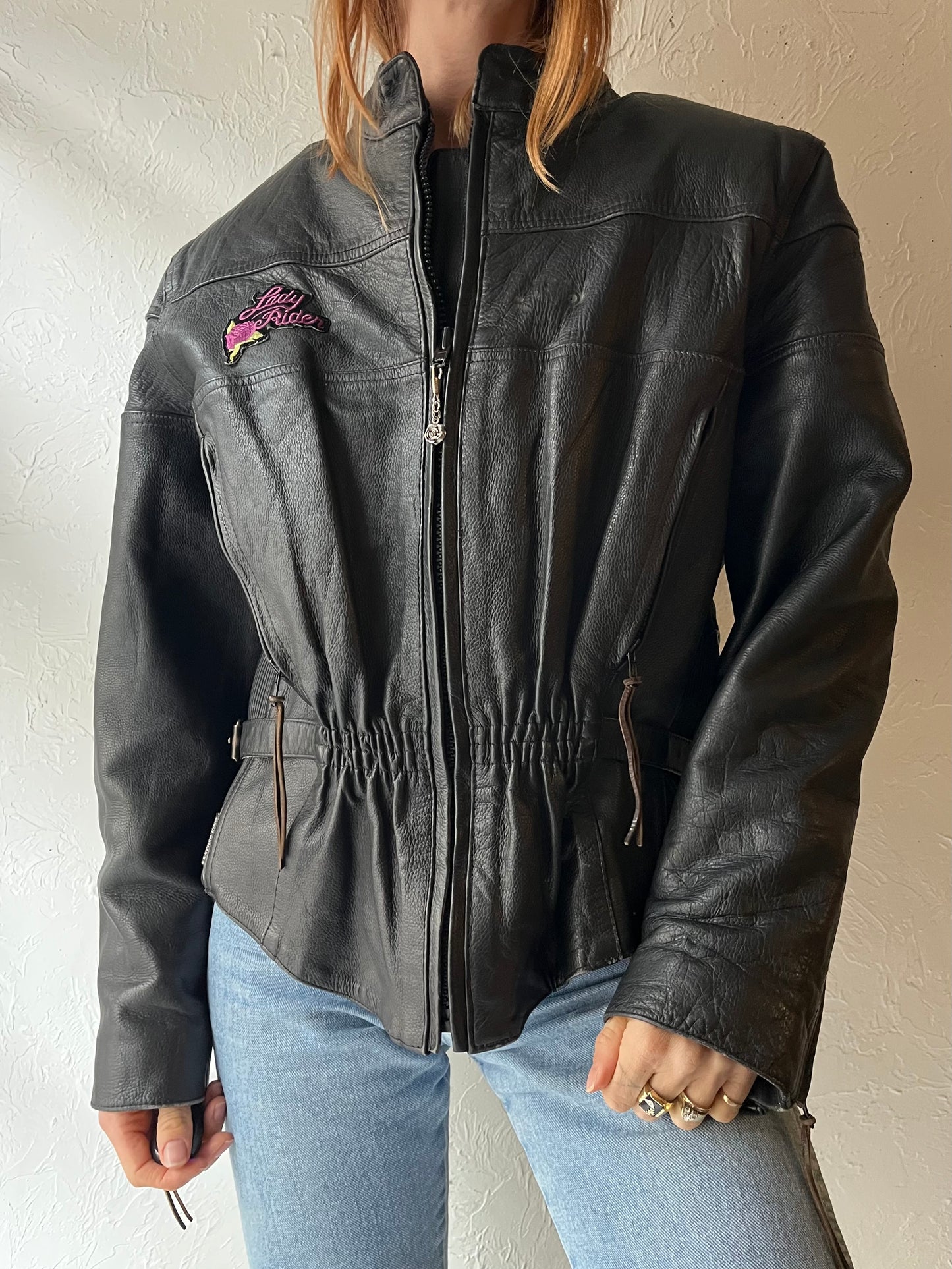 90s 'Leather King' Harley Davidson Leather Biker Jacket / Small