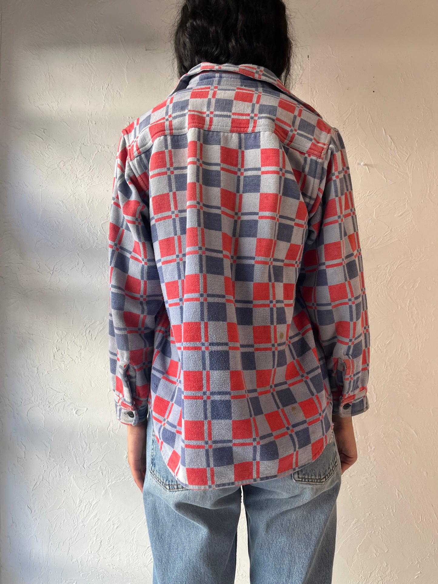 Vintage 'Champion' Thick Cotton Flannel Shirt / Medium