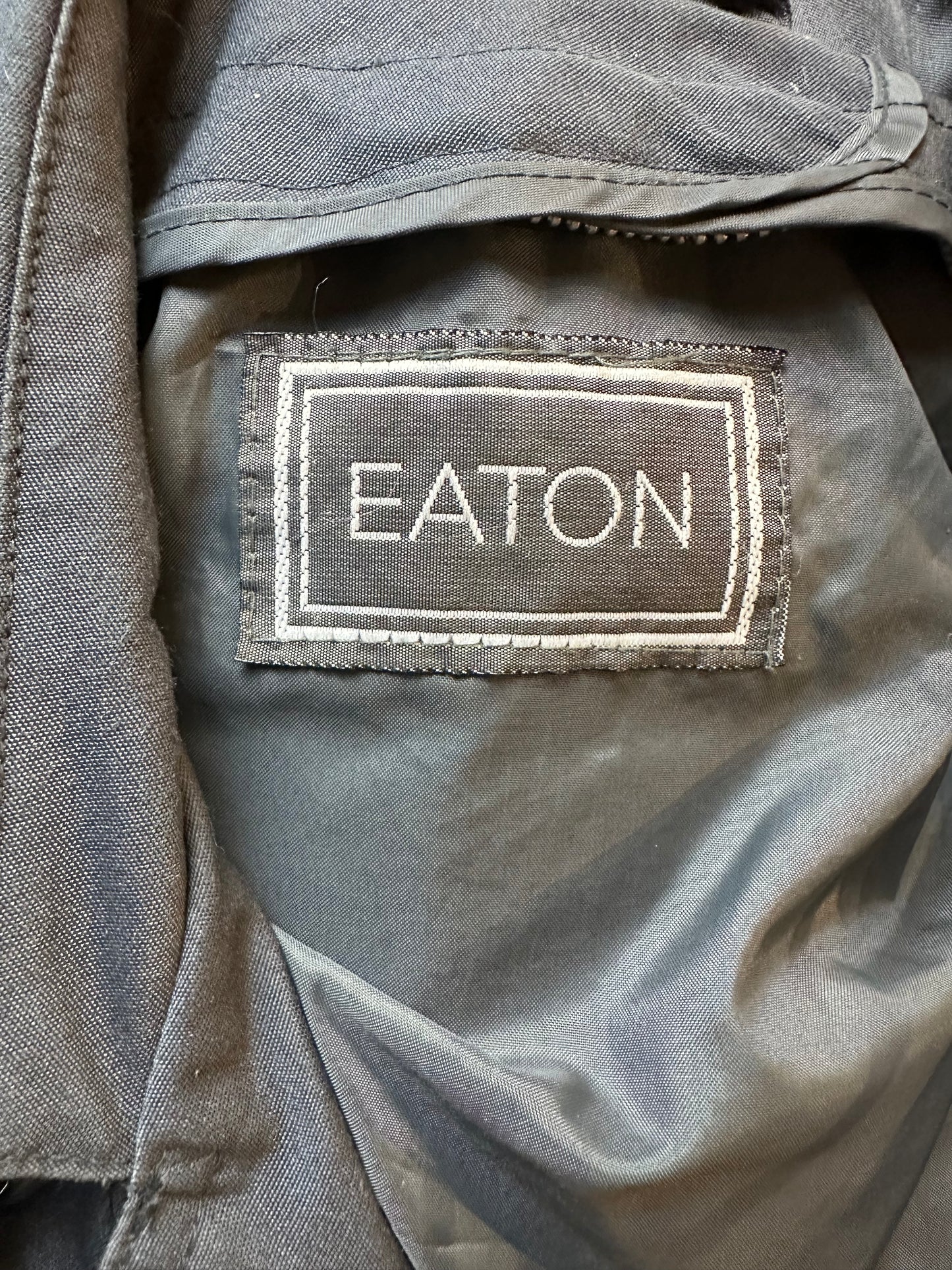 Vintage 'Eaton' Navy Blue Trench Coat / Medium - Large