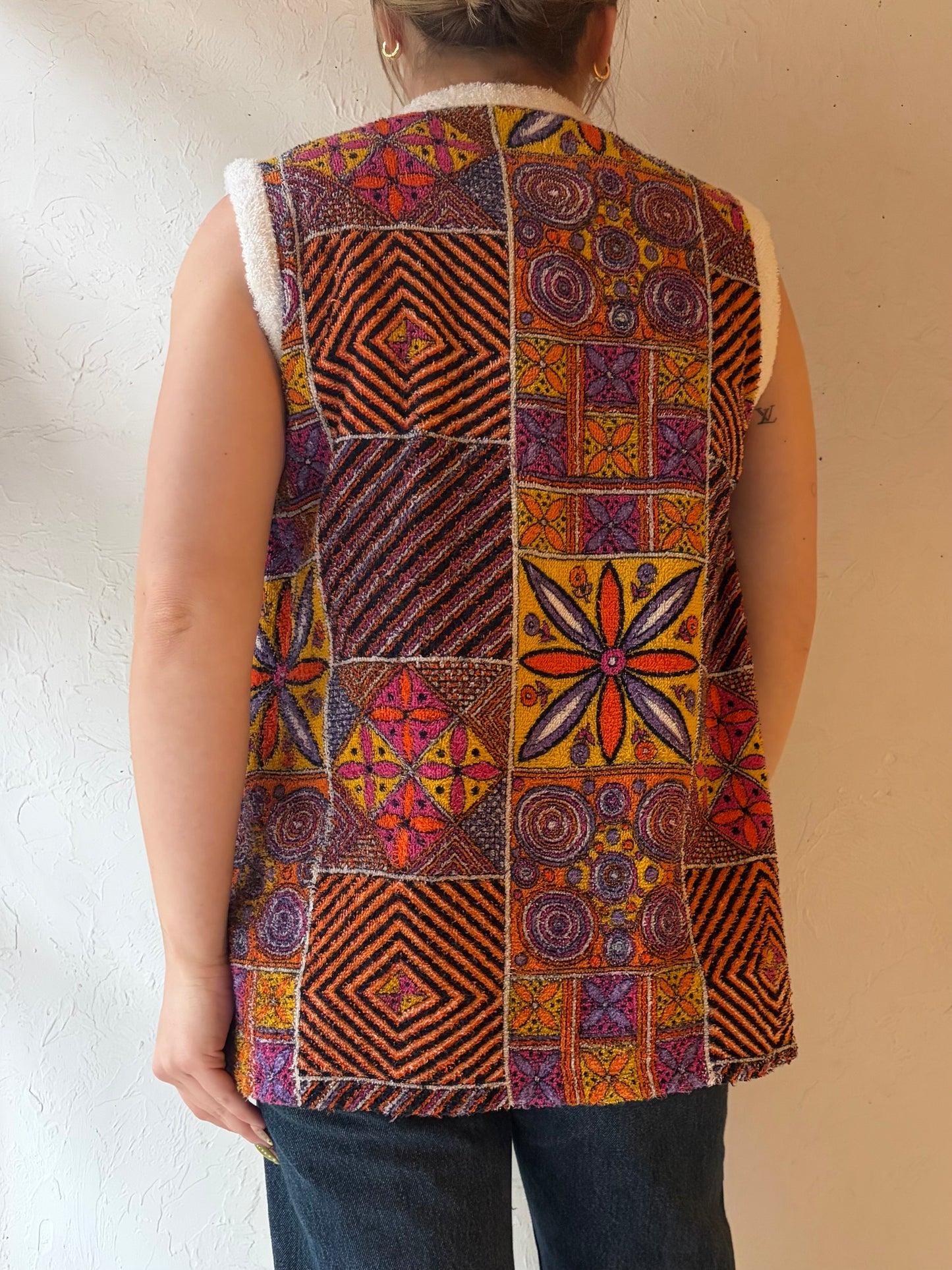 Vintage Handmade Towel Vest / Small