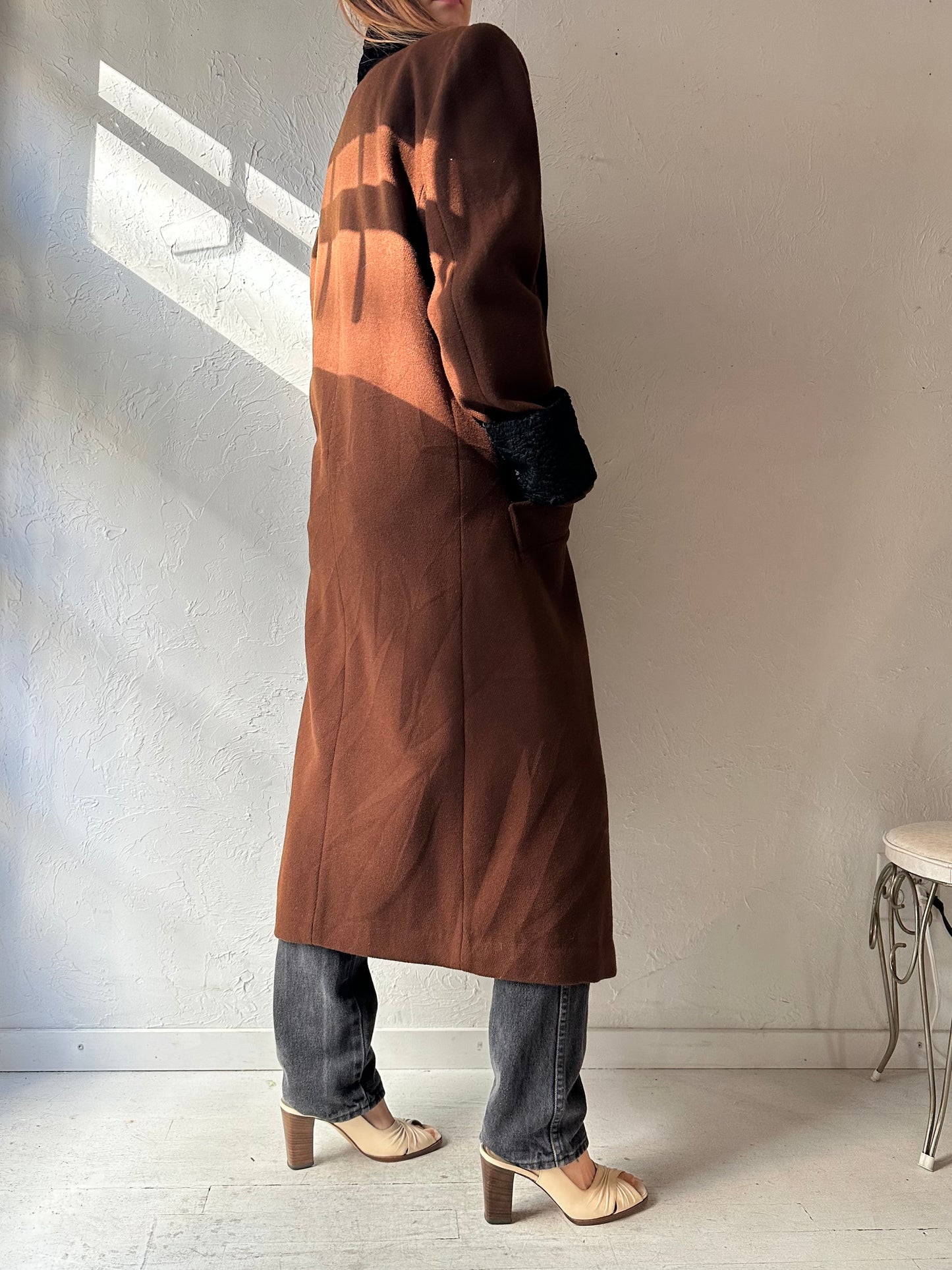 90s ‘Fitz Wright’ Brown Coat / Medium