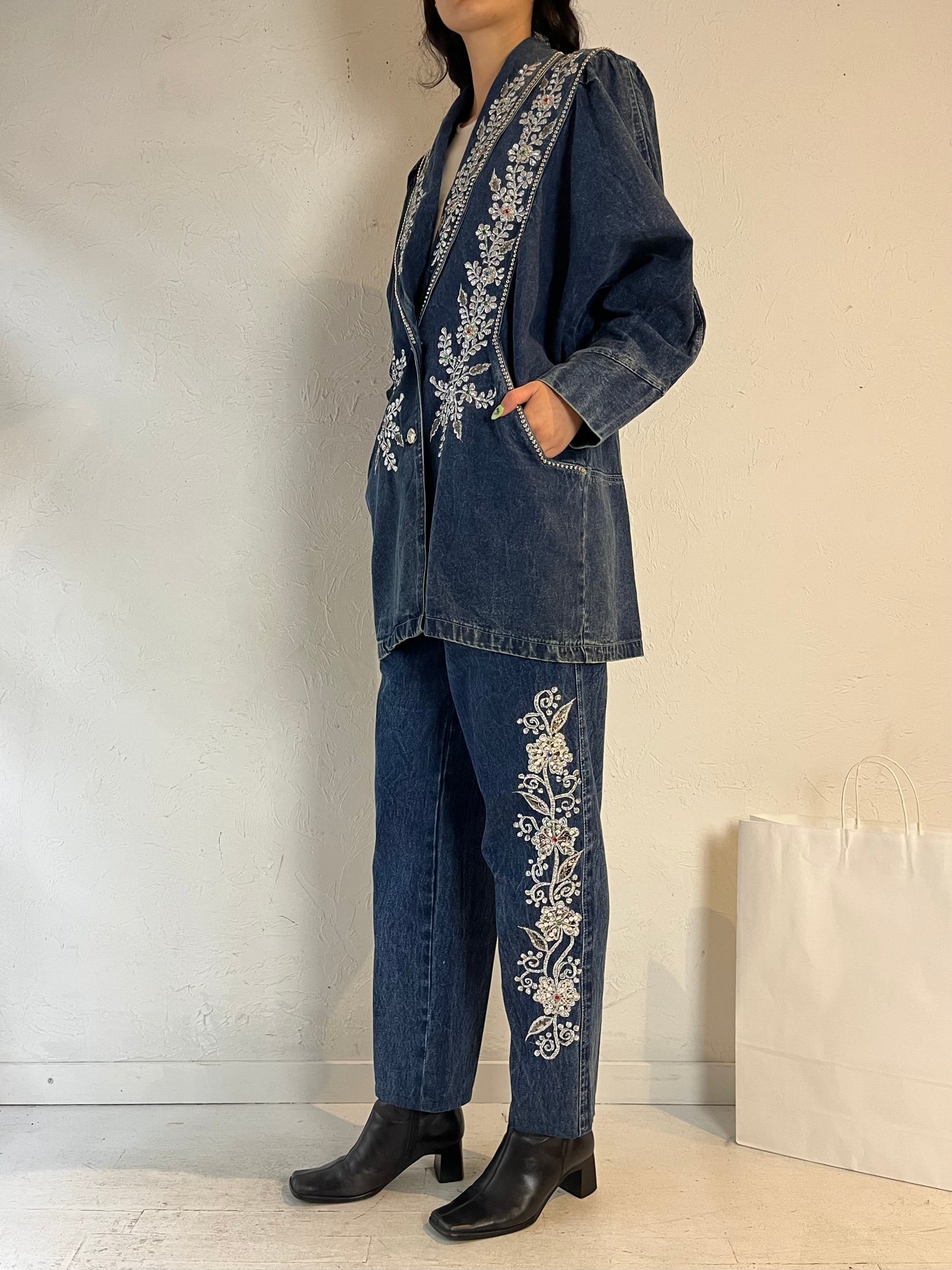 80s ‘Jazzino’ Denim Suit / Medium - Large