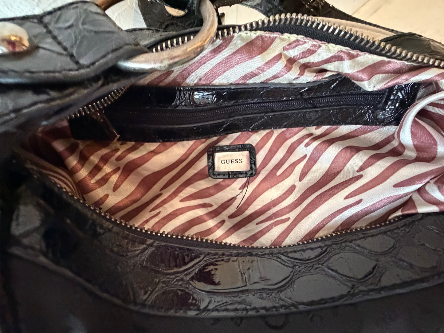 Y2K ‘Guess’ Black Monogram Purse