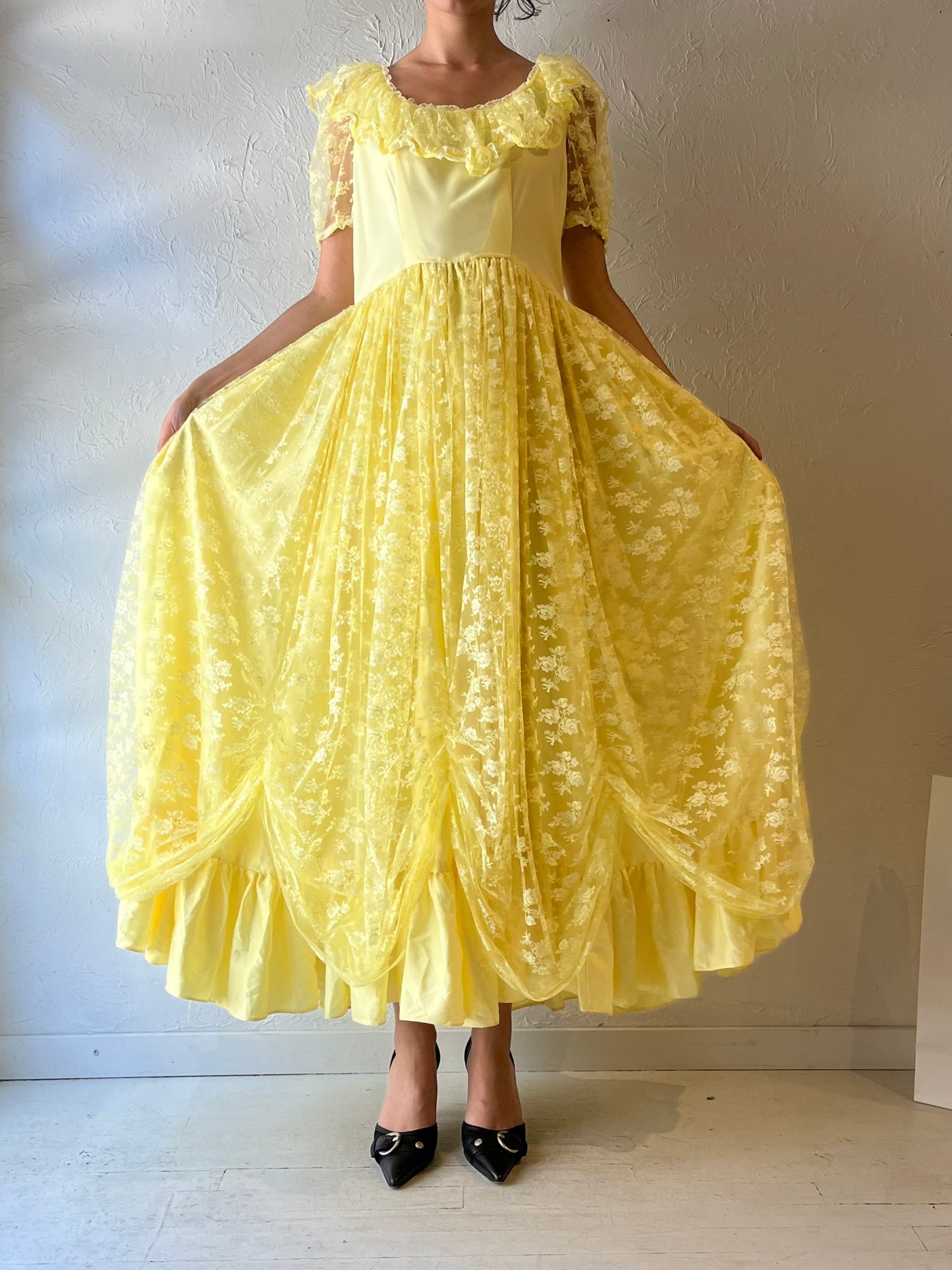 Handmade Yellow Prom Dress / Medium