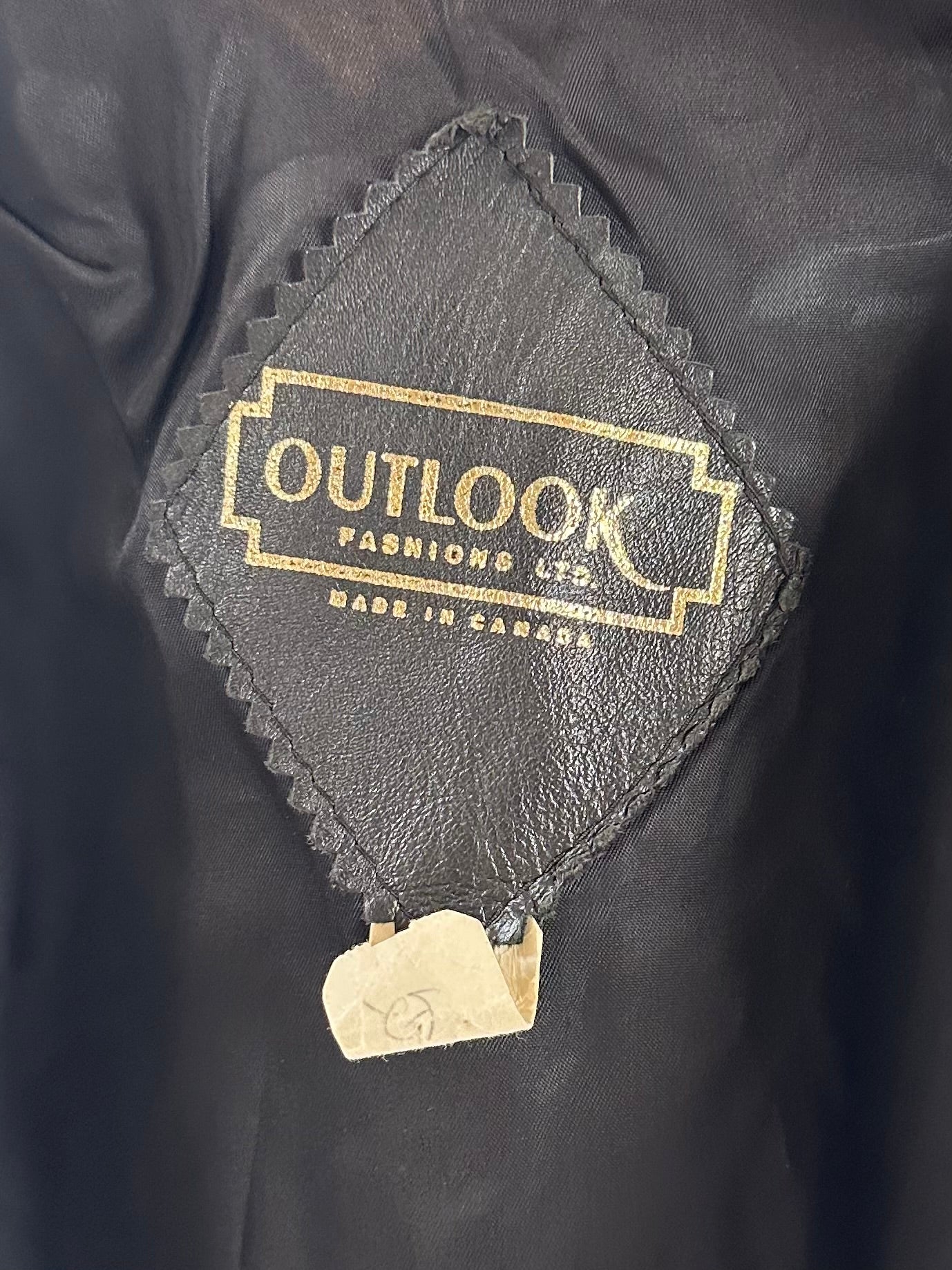 90s 'Outlook' Black Leather Vest / Small