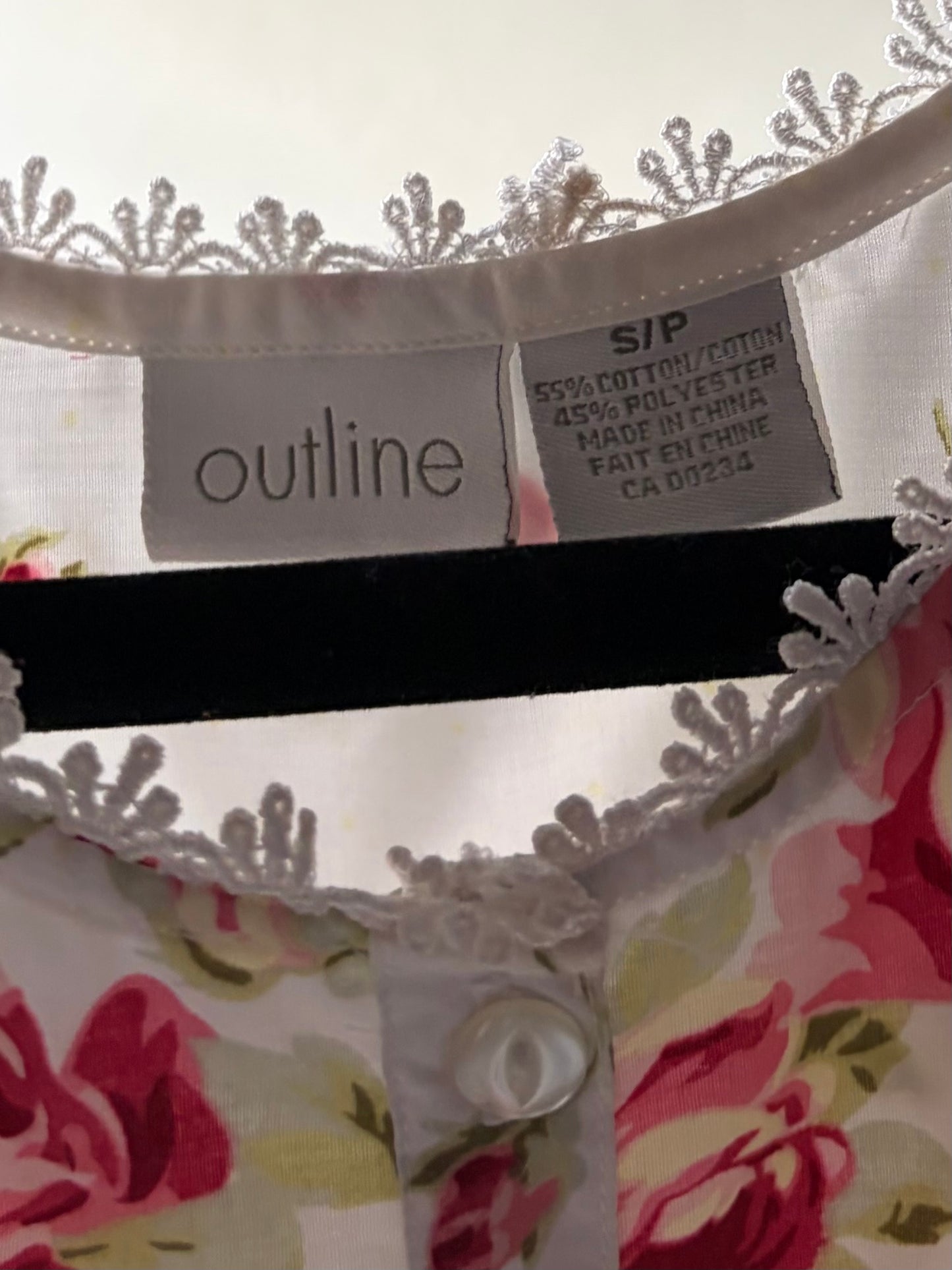 Y2k 'Outline' White Button Up Floral Maxi Dress / Small