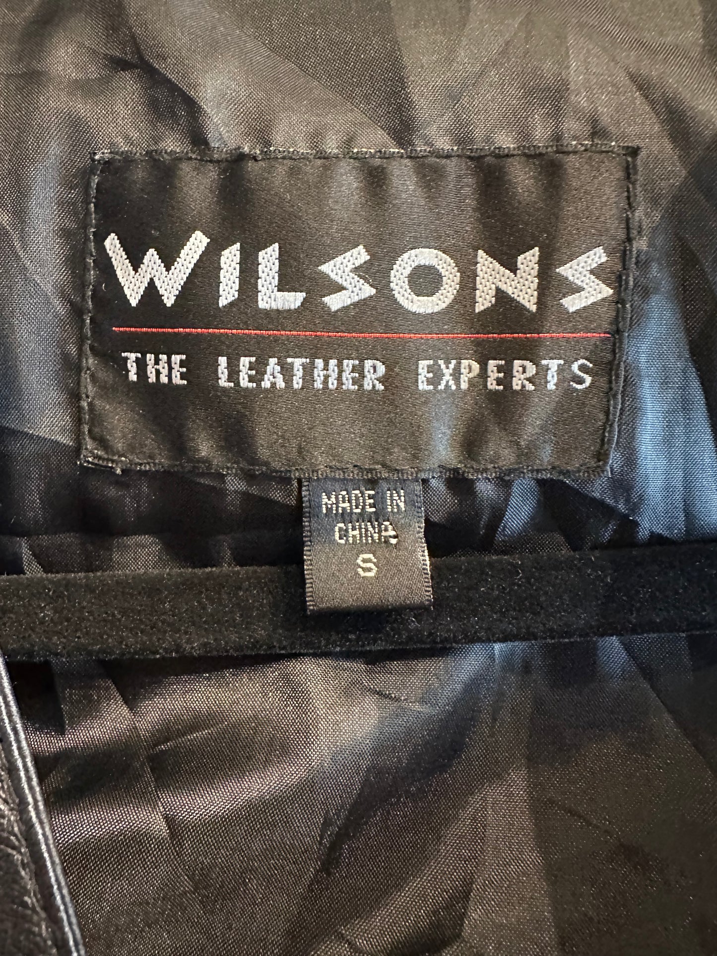 Y2k 'Wilsons' Black Leather Vest / Small