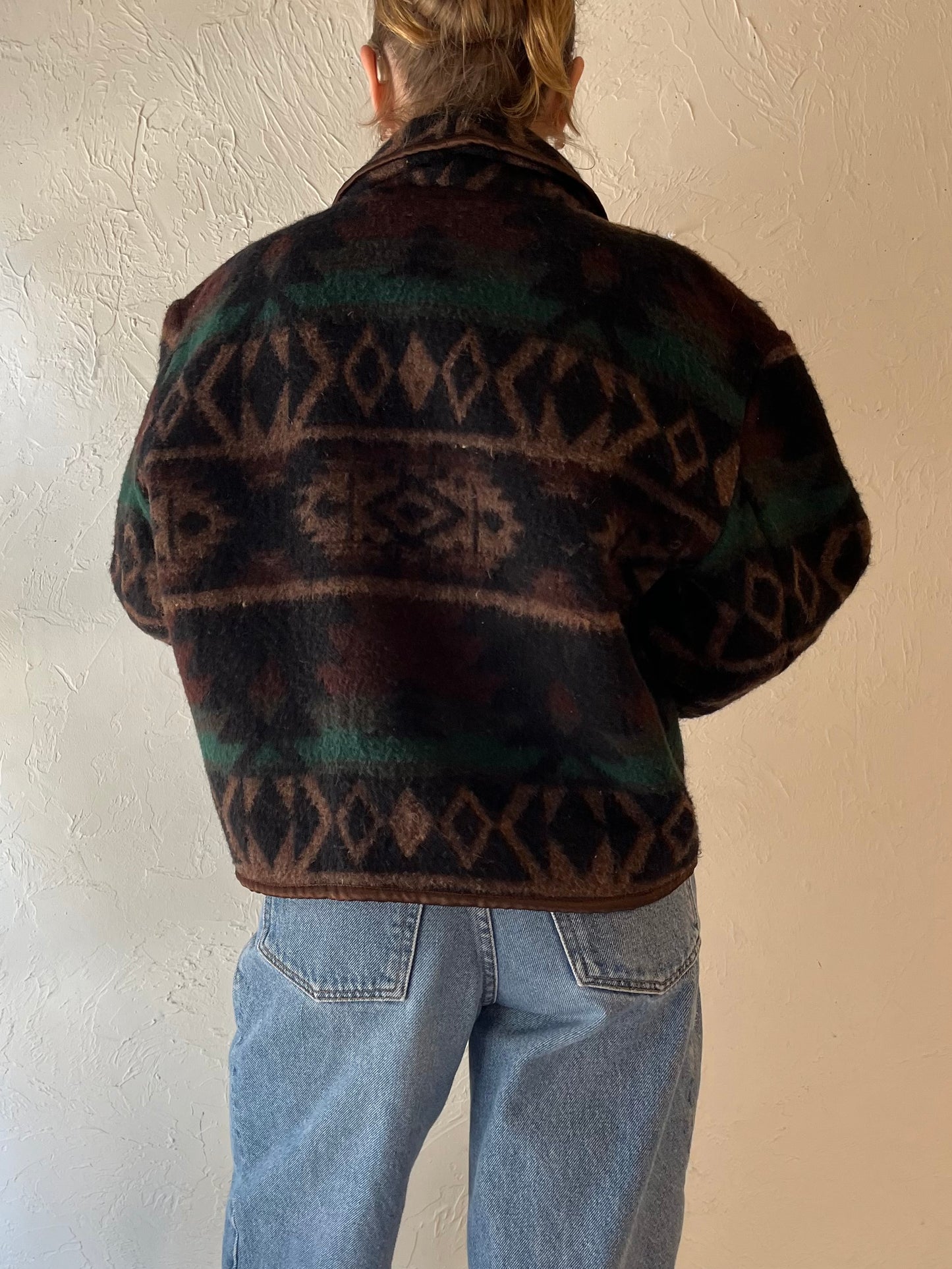 90s 'Christopher & Banks' Wool Blend Felt Jacket / Medium