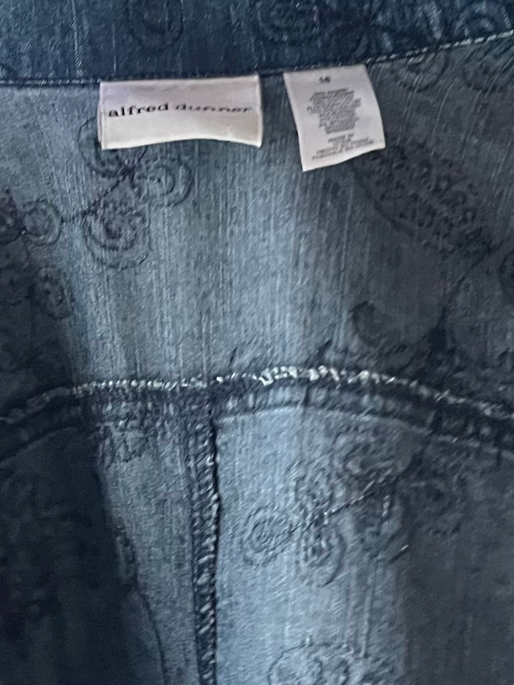 Y2k 'Alfred Dunner' Denim Ebroidered Jacket / Large