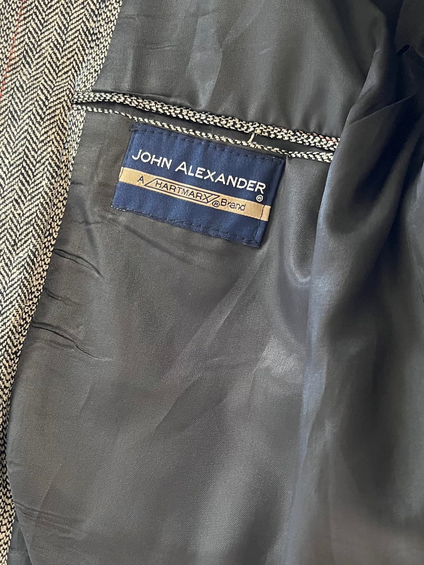 Y2k 'John Alexander' Herringbone Blazer Jacket / Medium