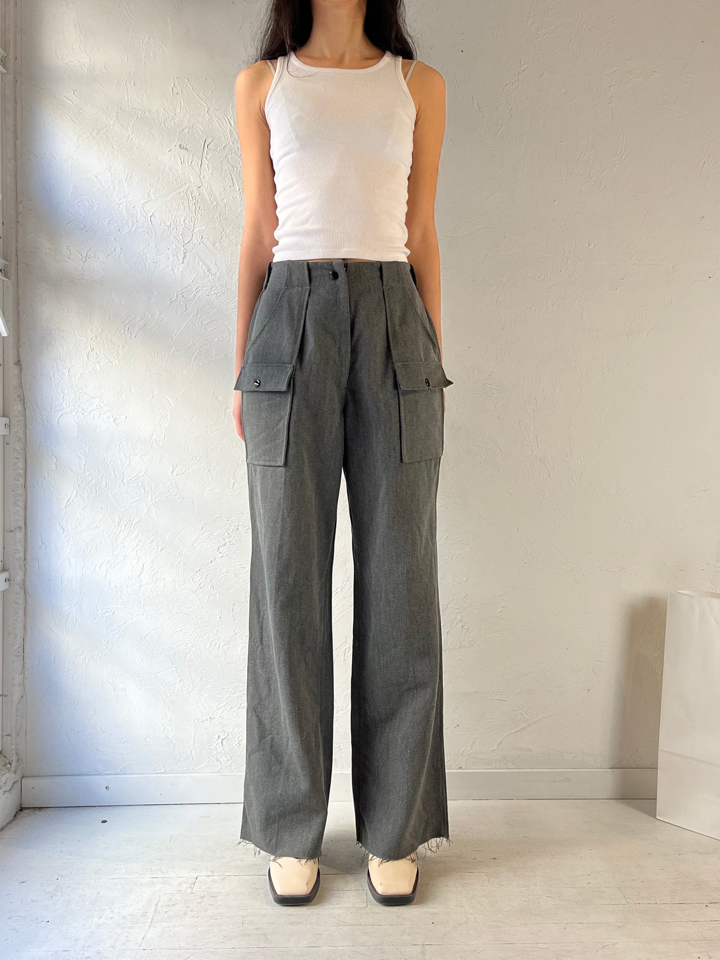 90s ‘Eddie Bauer’ Gray Wool Trousers / Small