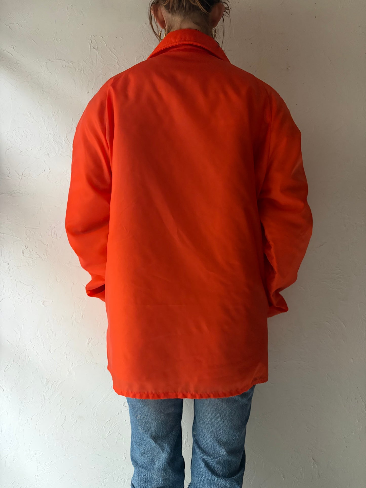 80s 'Marv Holland' Neon Orange Workwear Jacket / XL