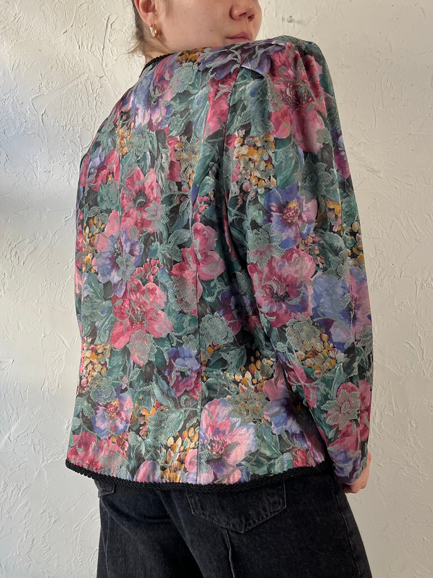 80s ‘Nu Mode’ Floral Jacket / Medium