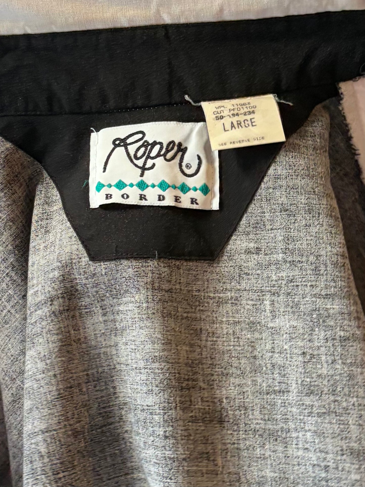 80s 'Roper' Western Button Up Shirt / Medium