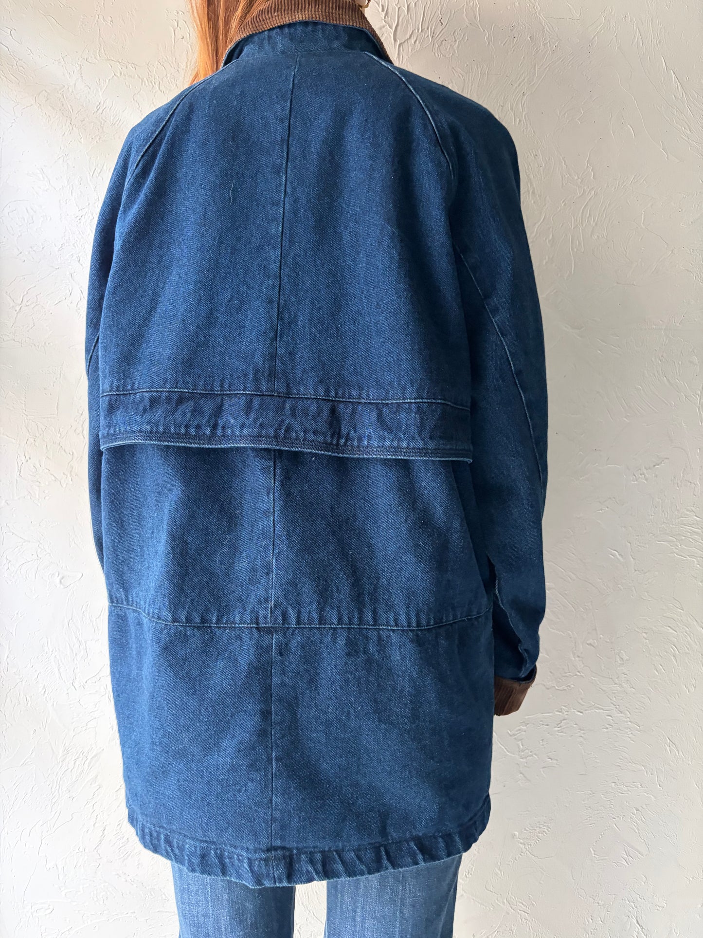 90s 'Basic Editions' Denim Chore Barn Jacket / Small