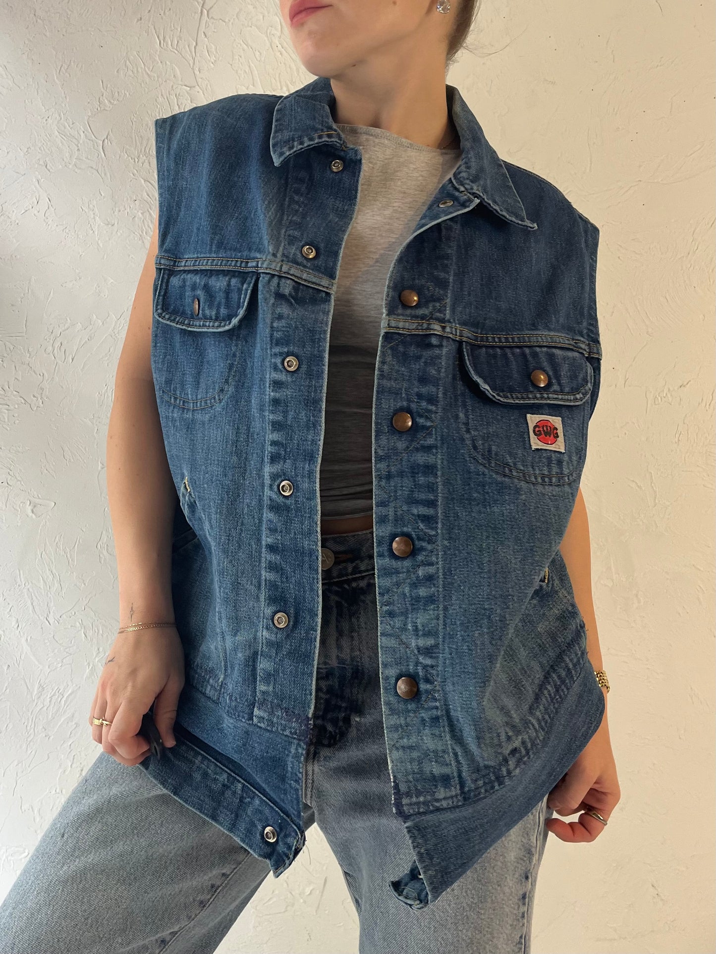 Vintage 'GWG' Altered Denim Vest / Large