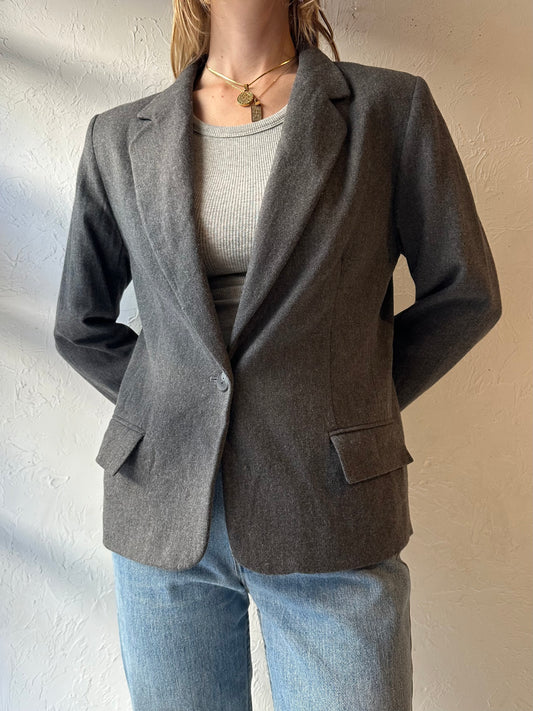 Vintage 'Pendleton' Gray Wool Blazer Jacket / Medium