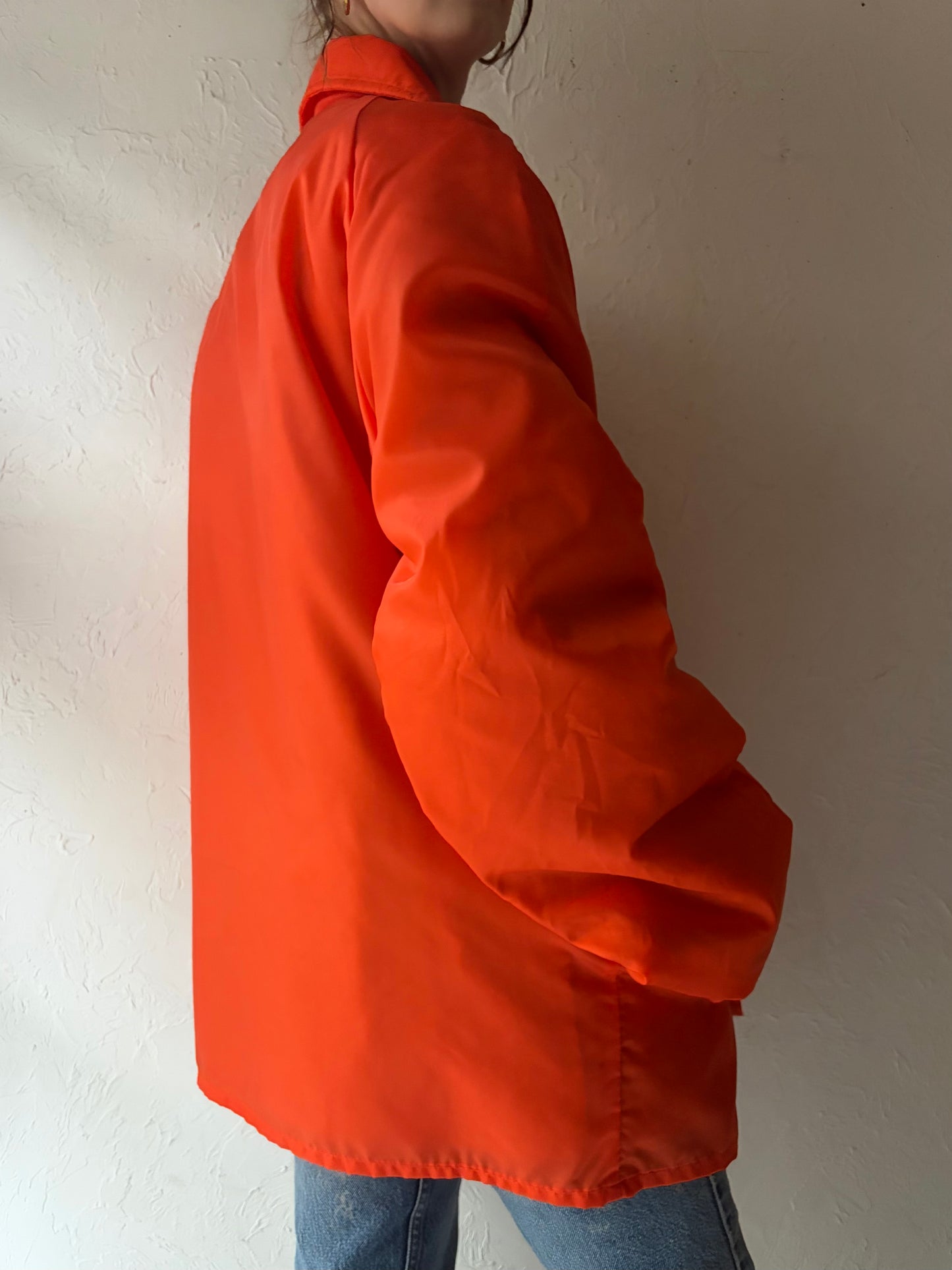 80s 'Marv Holland' Neon Orange Workwear Jacket / XL