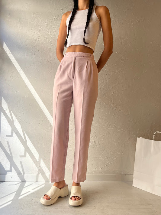 90s 'Counterpart' Pale Pink Trousers / Small