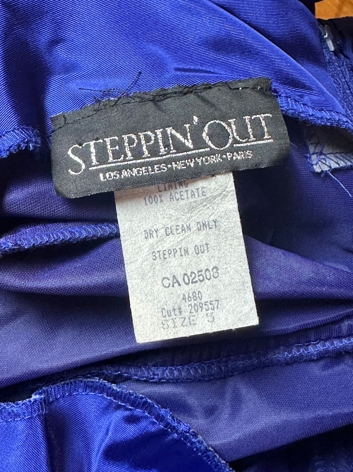 90s 'Steppin Out' Purple Velvet Party Dress / Small