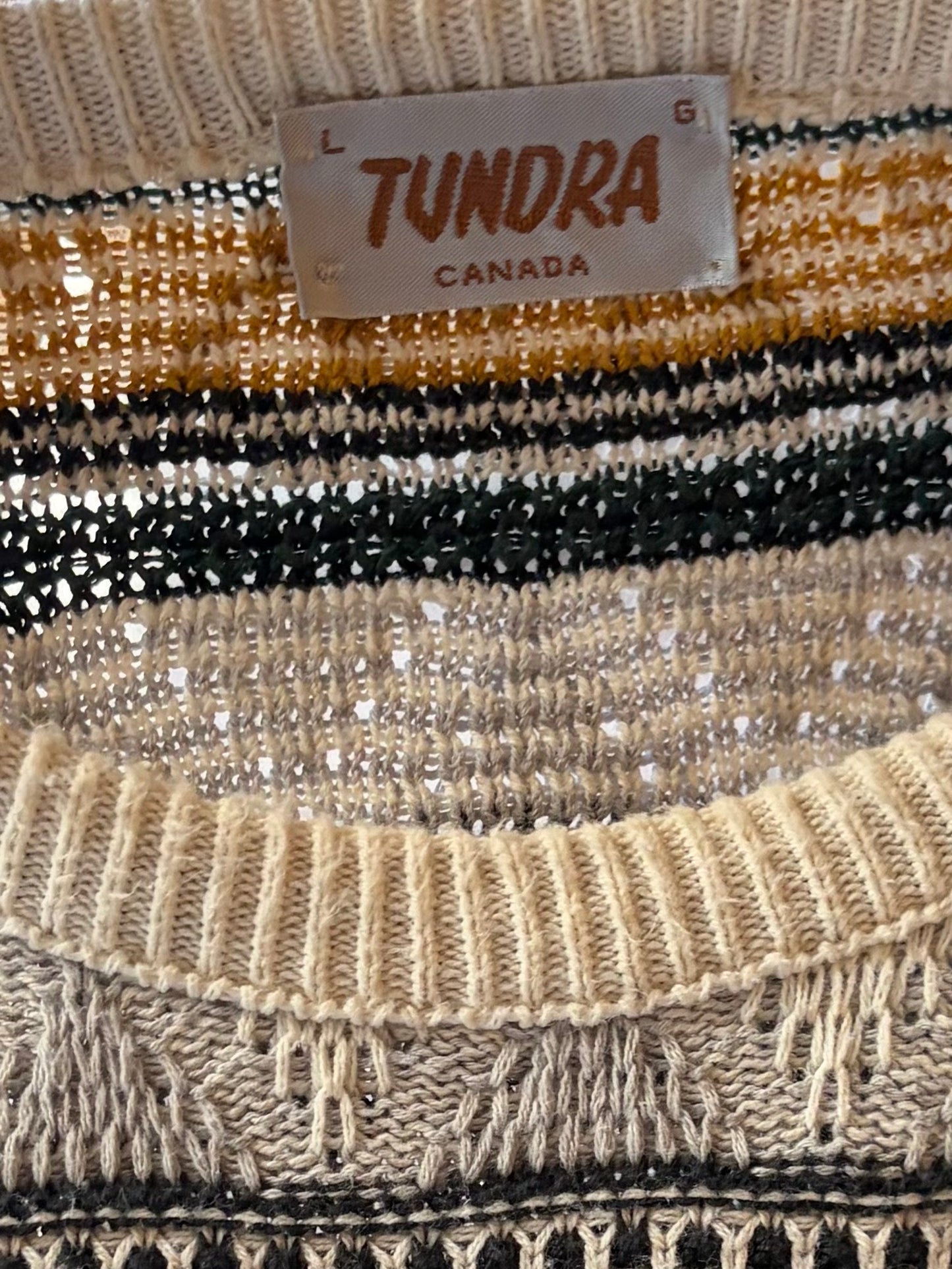 90s 'Tundra' Pullover Cotton Sweater / Large