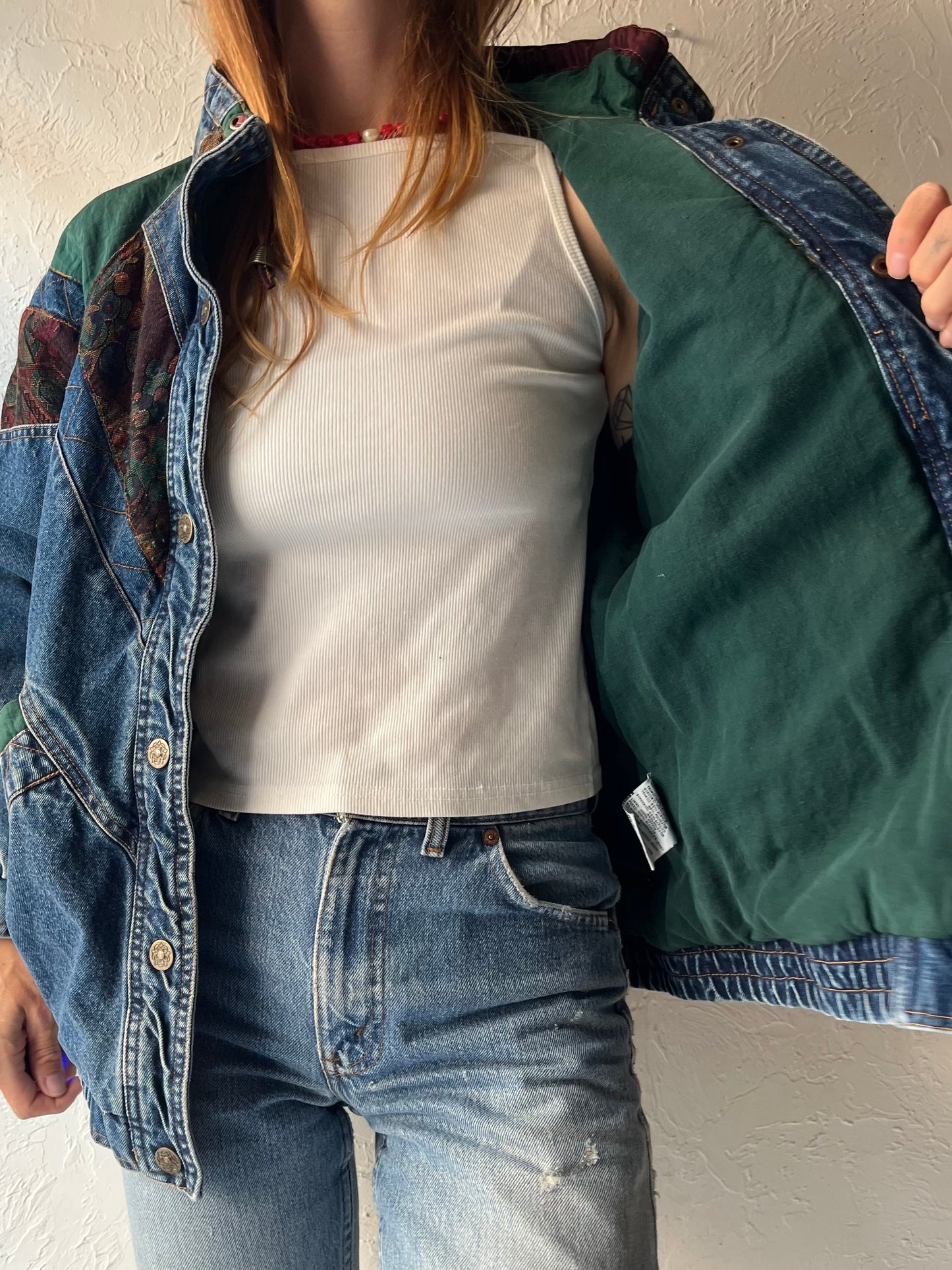 90s 'Current Seen' Retro Denim Jacket / Small