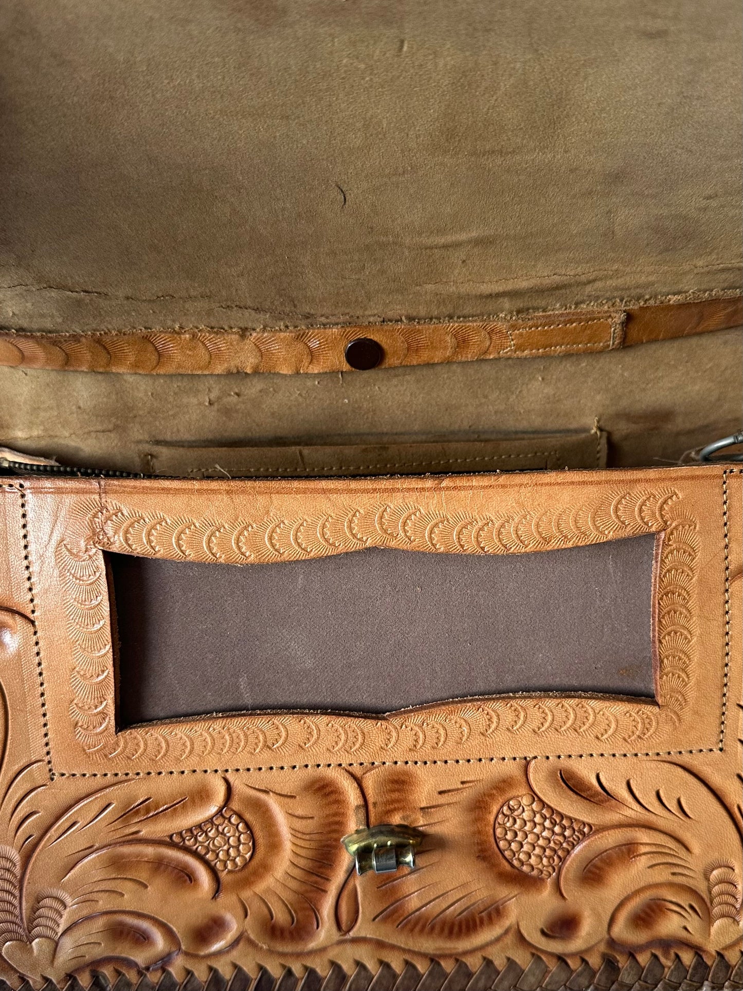 70s Tooled Leather Purse