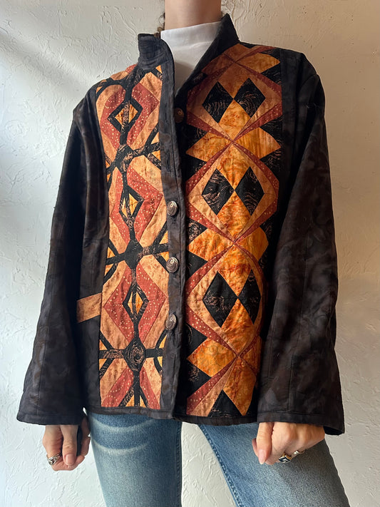 Vintage Handmade Quilted Jacket / Medium