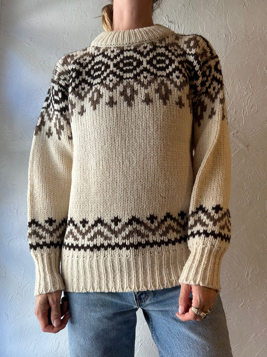 80s "Snaeldan" Wool Pullover Sweater / Small