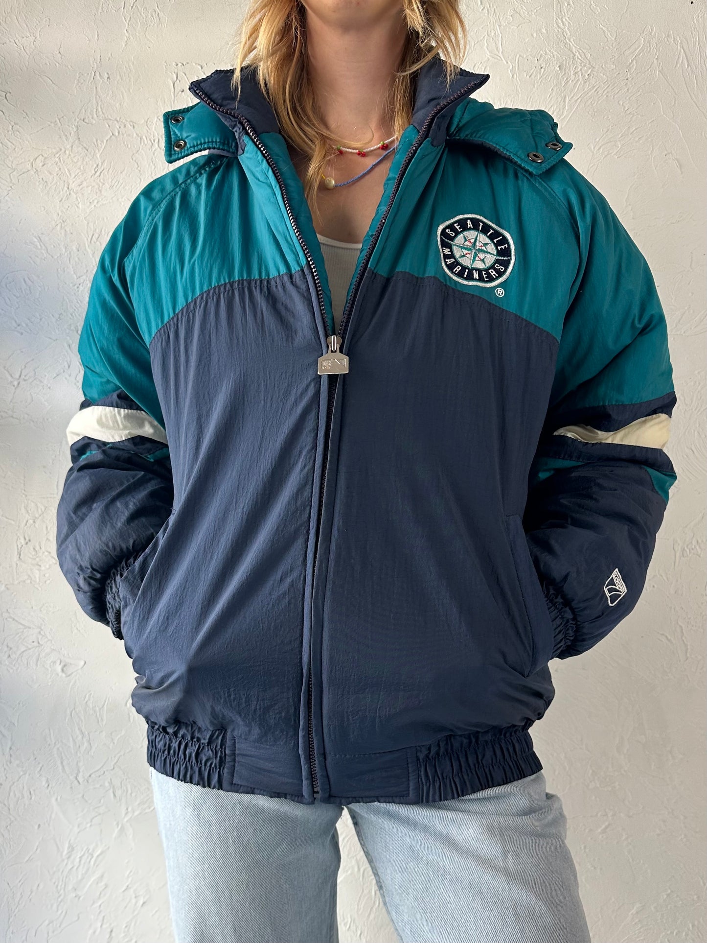 90s 'Genuine Merchandise' Seattle Mariners Starter Jacket / Medium