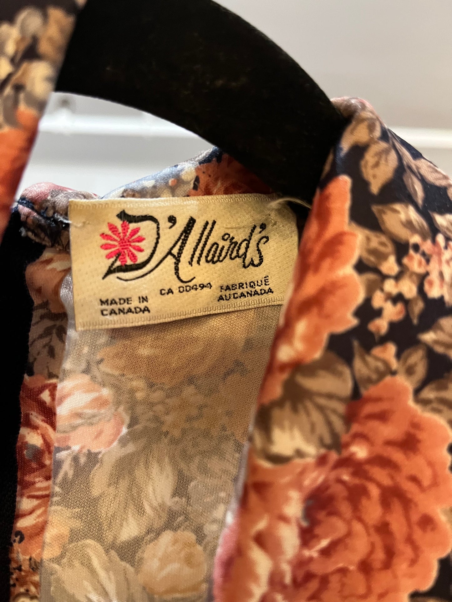 'D'Allaird's' Pink Floral Union-Made Dress / Medium