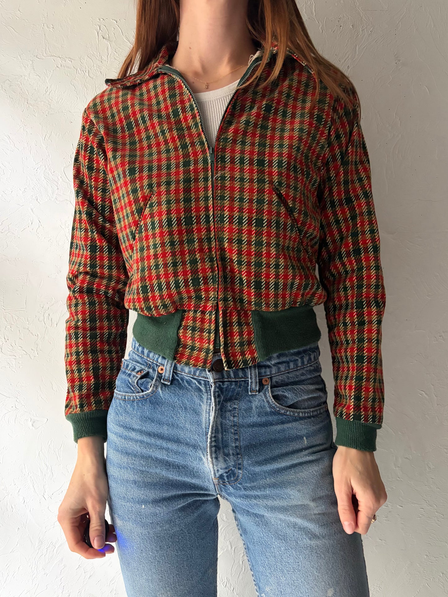 70s 'Billy the Kid' Vintage Retro Cropped Corduroy Jacket / XS
