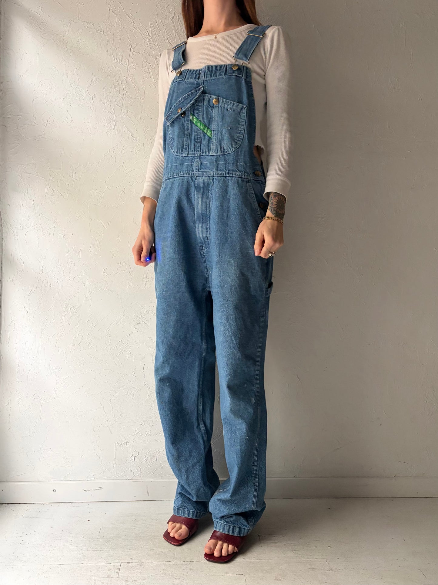 Vintage 'Key' Medium Denim Work Wear Overalls / Medium