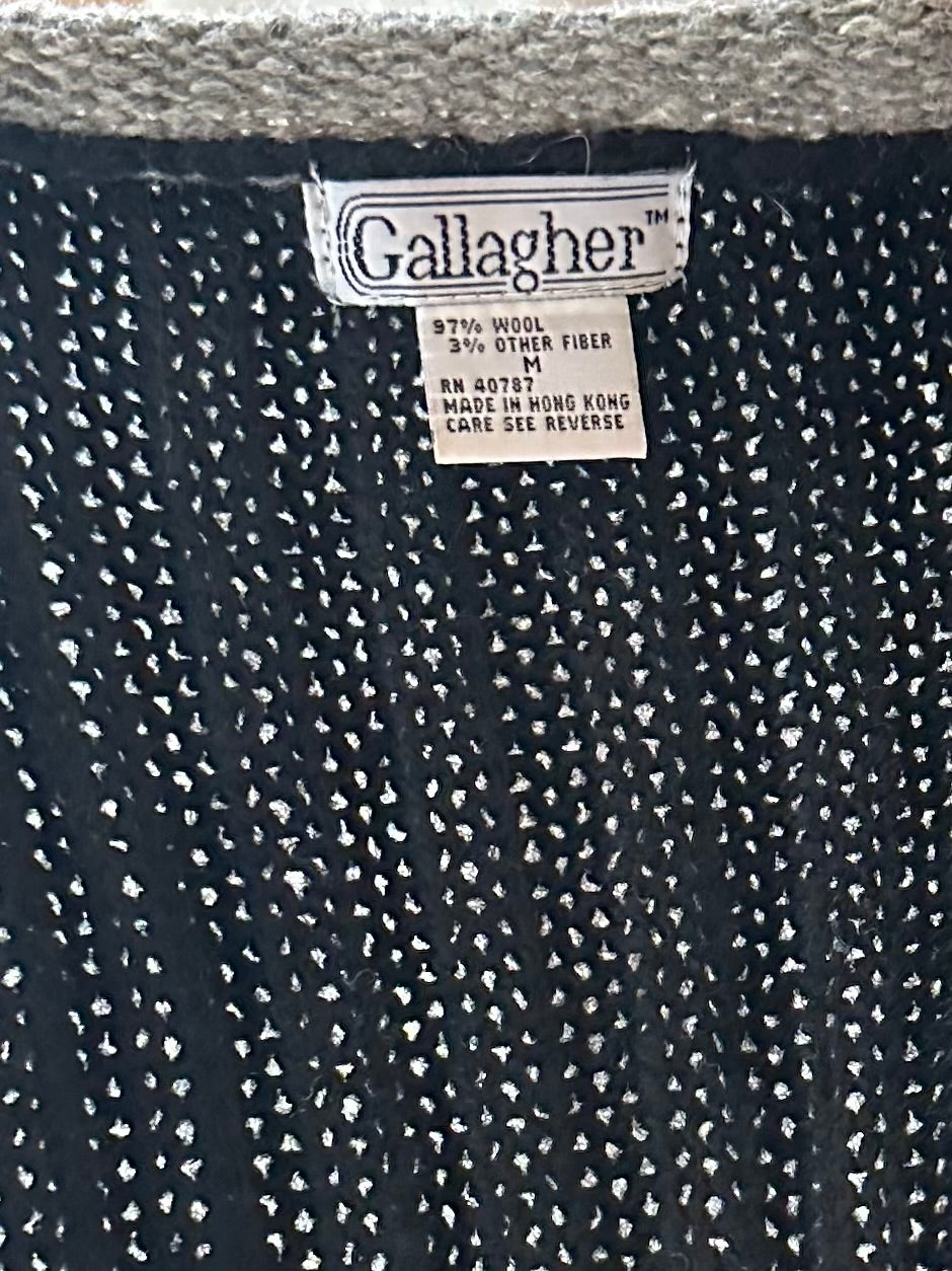 90s ‘Gallagher’ Penguin Wool Knit Vest / Medium