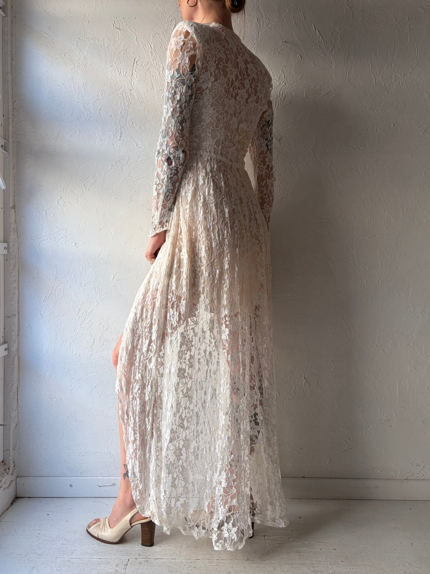 Vintage White Lace jacket / XS