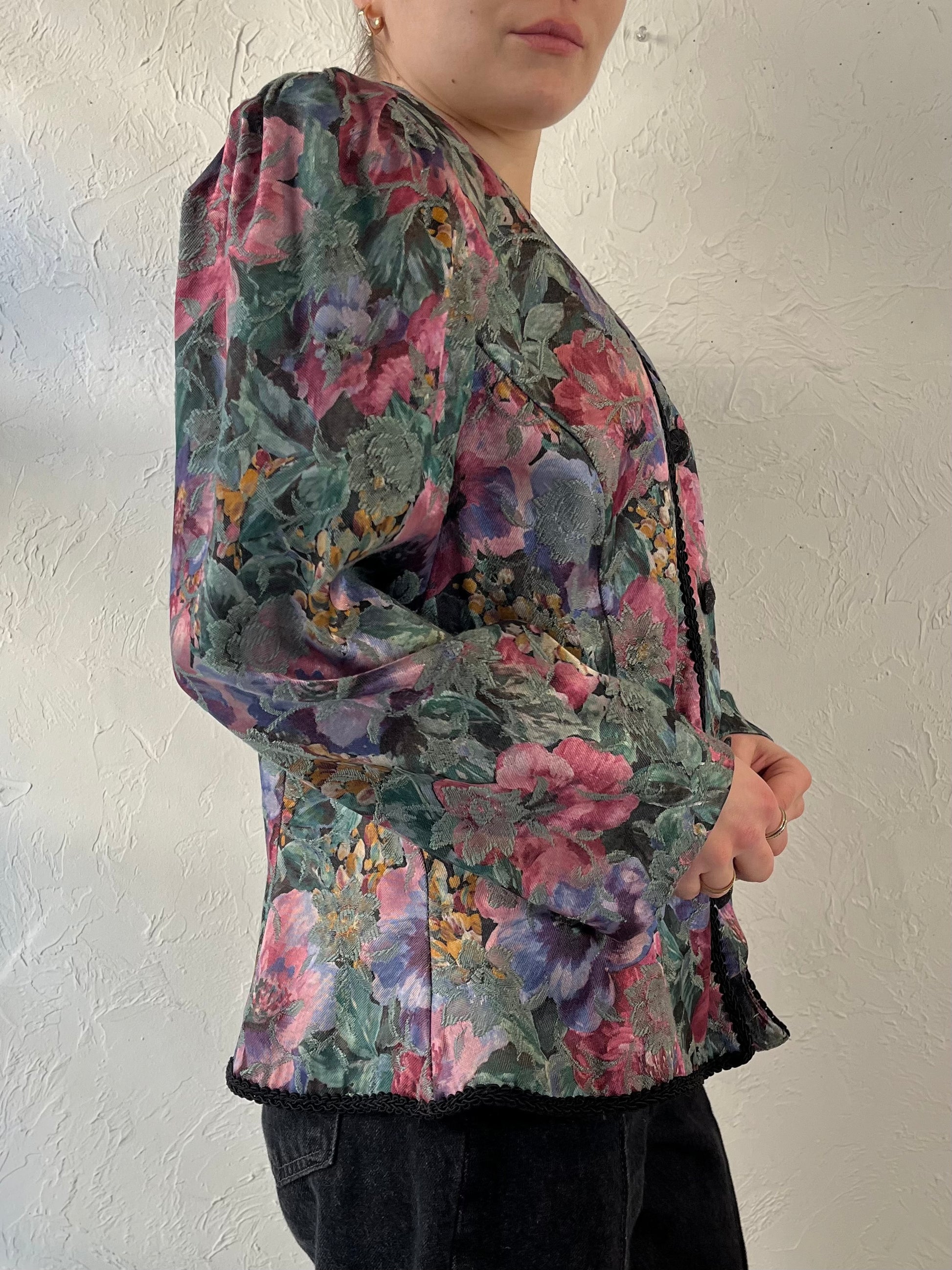 80s ‘Nu Mode’ Floral Jacket / Medium