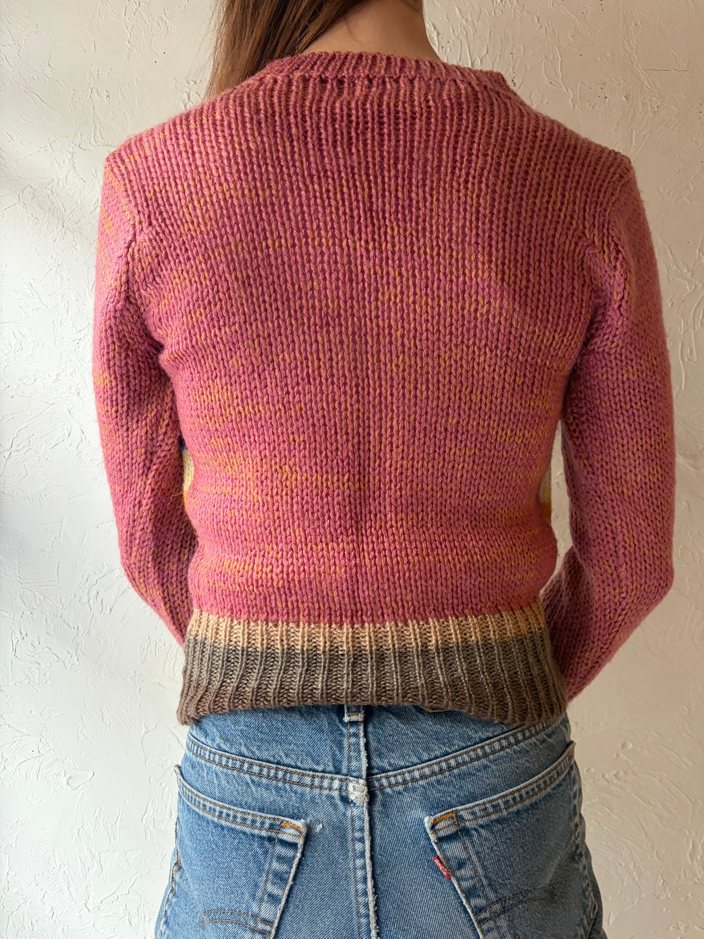 70s 'Collage' Tree Sweater / Small