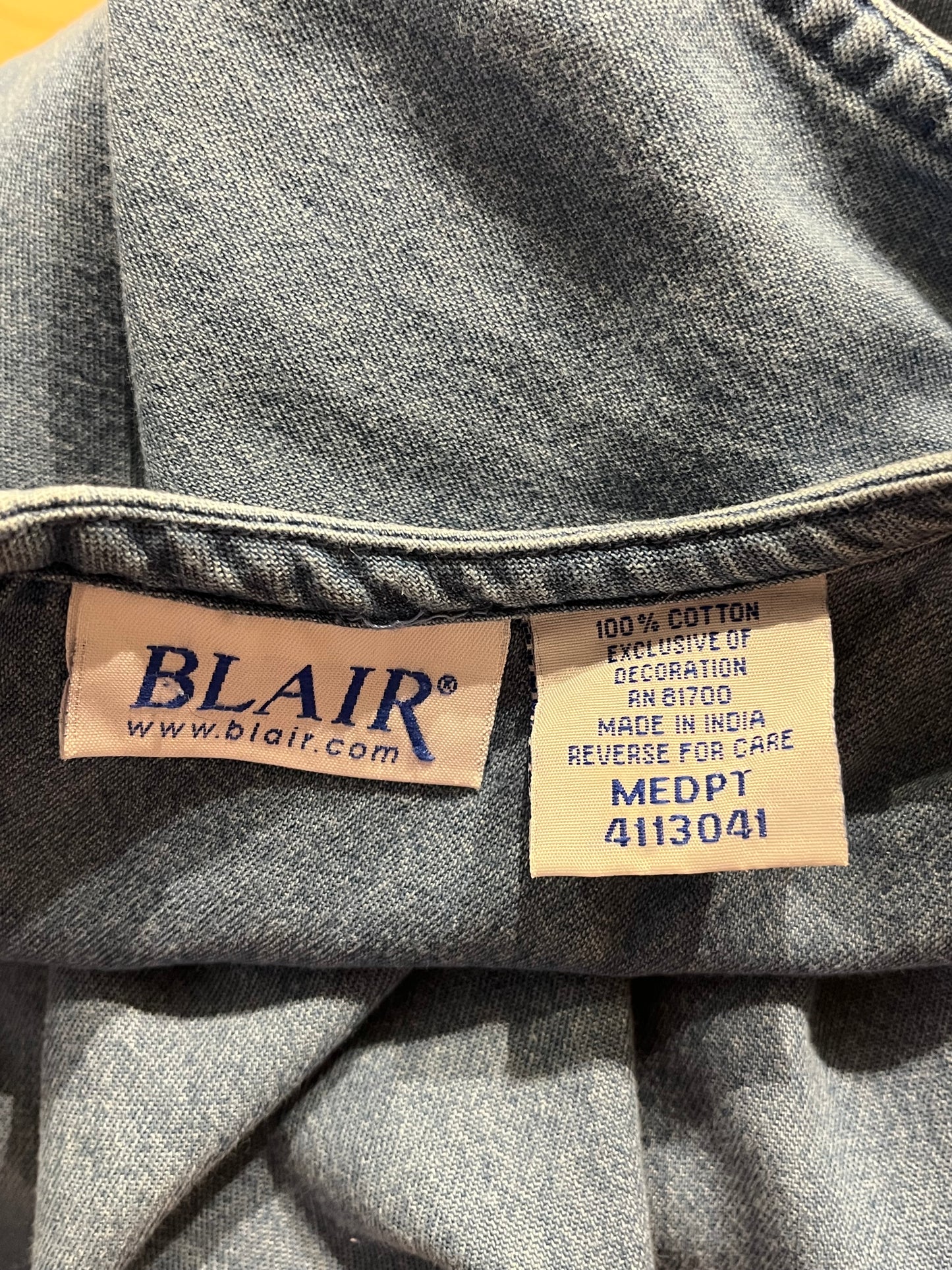 Y2k 'Blair' Embroidered Denim Dress / Medium