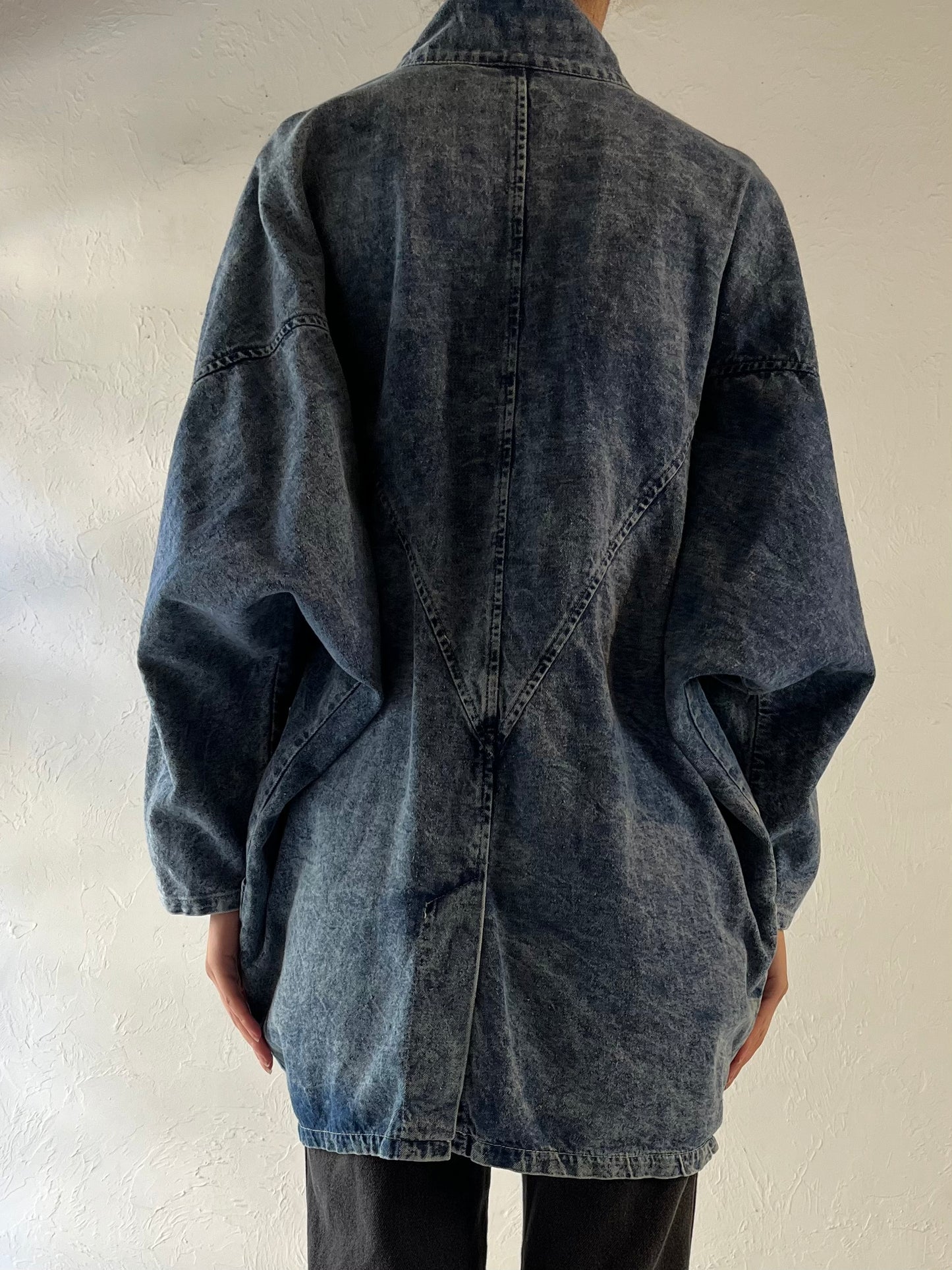 90s ‘Pado’ Acid Wash Denim Jacket / Large