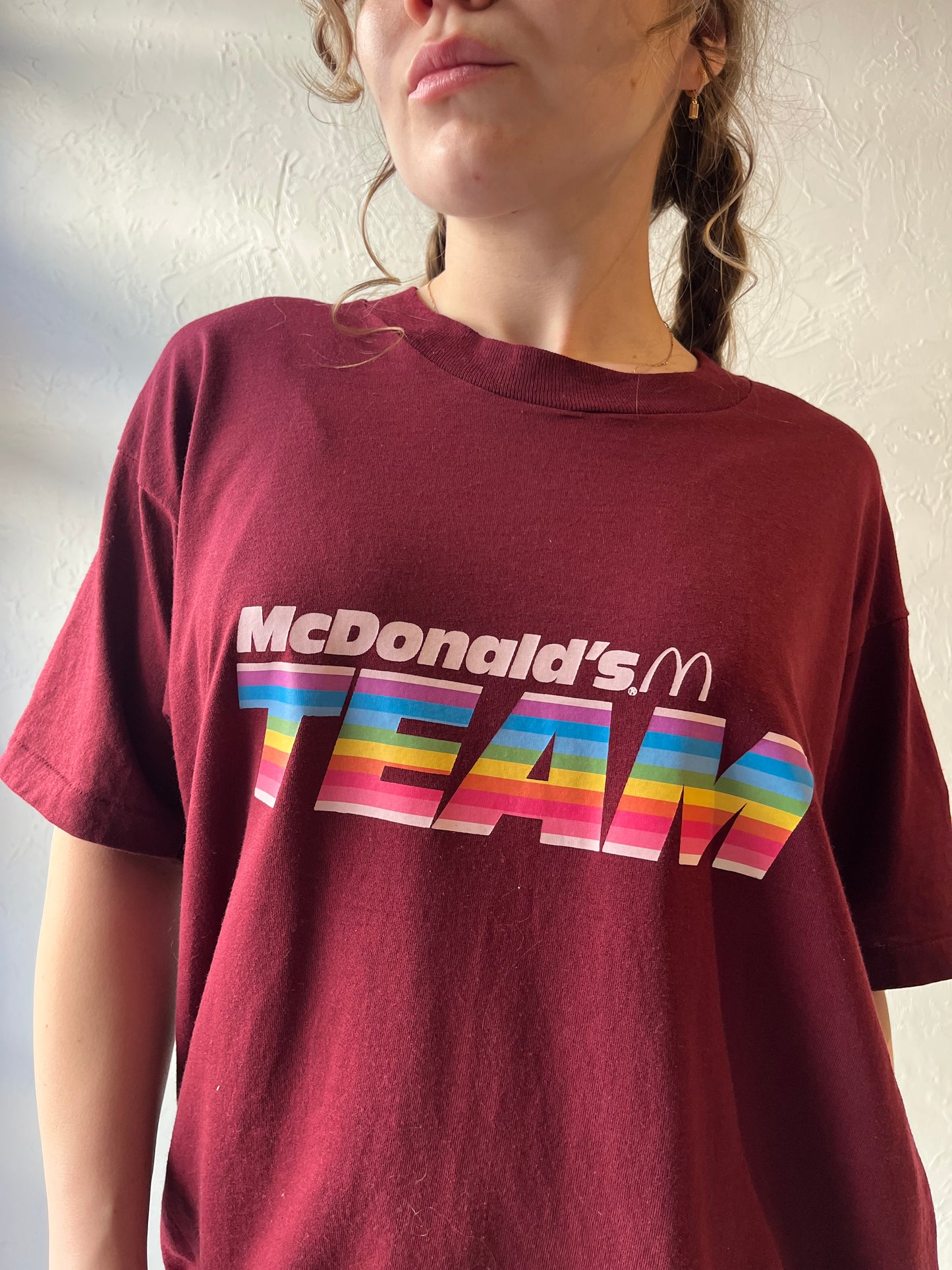 90s 'Screen Stars' McDonalds T shirt / Made in USA / Large