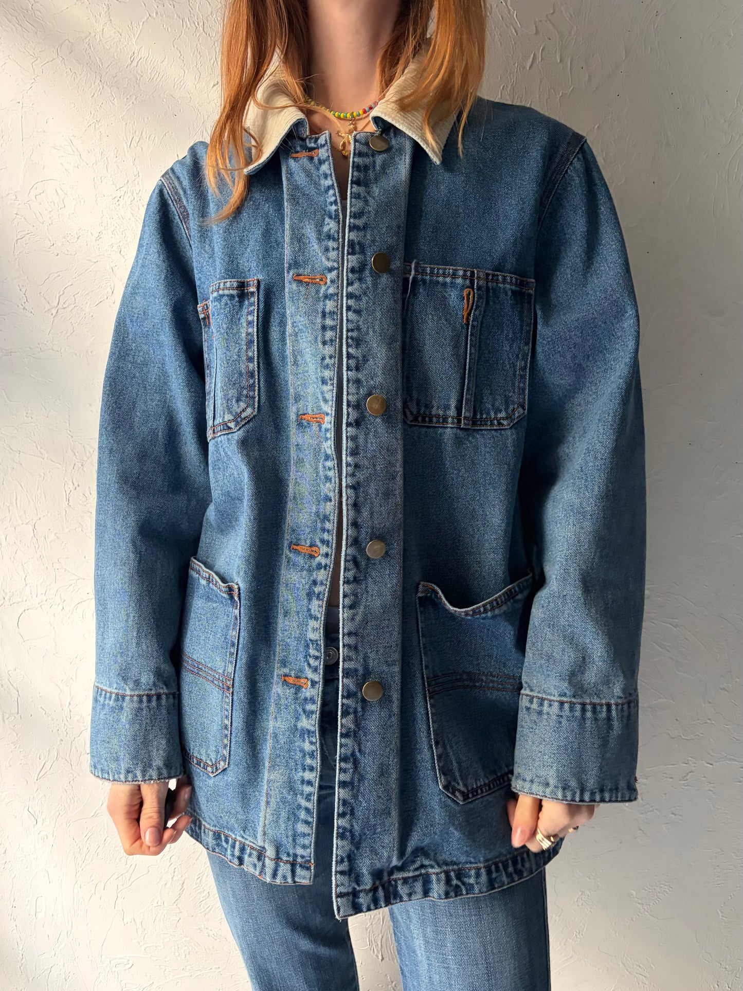 Y2k 'Outbrook' Denim Chore Barn Jacket / Medium