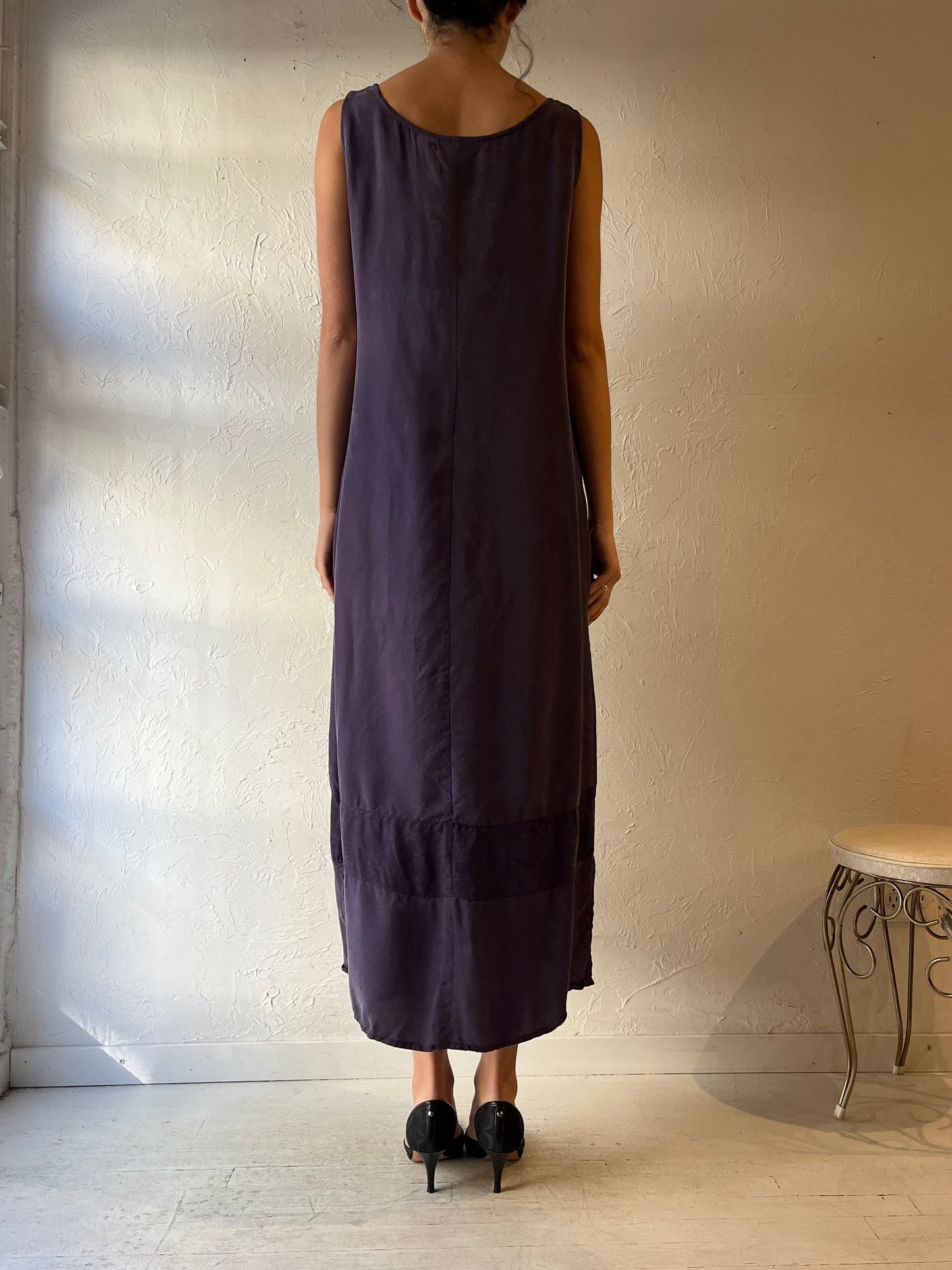 90s ‘Liz Claiborne’ Purple Silky Dress / Medium