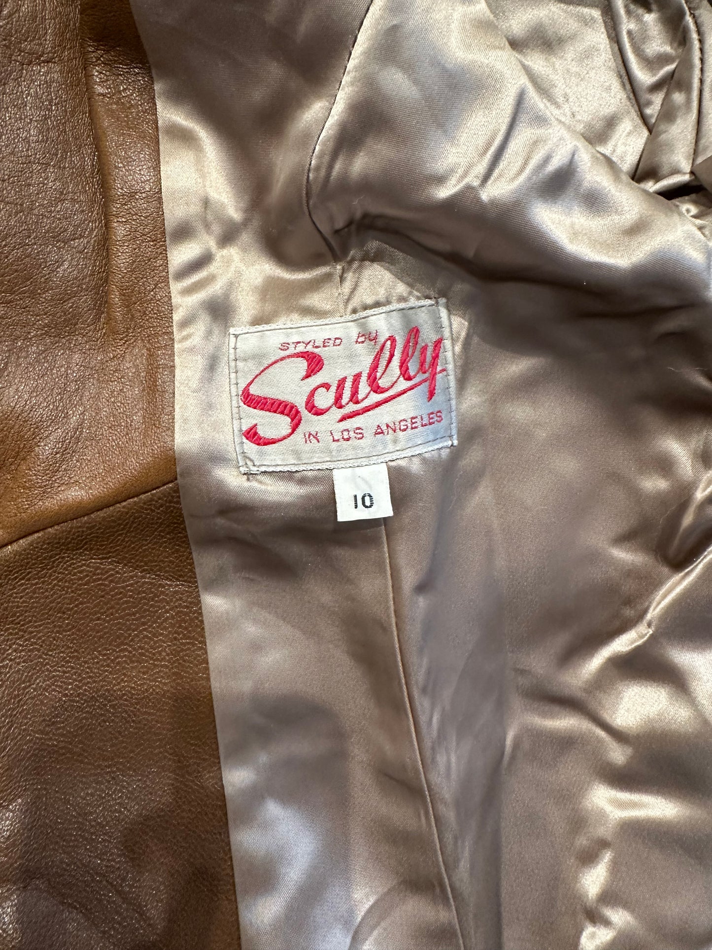 70s 'Scully' Leather Penny Lane Jacket / Medium